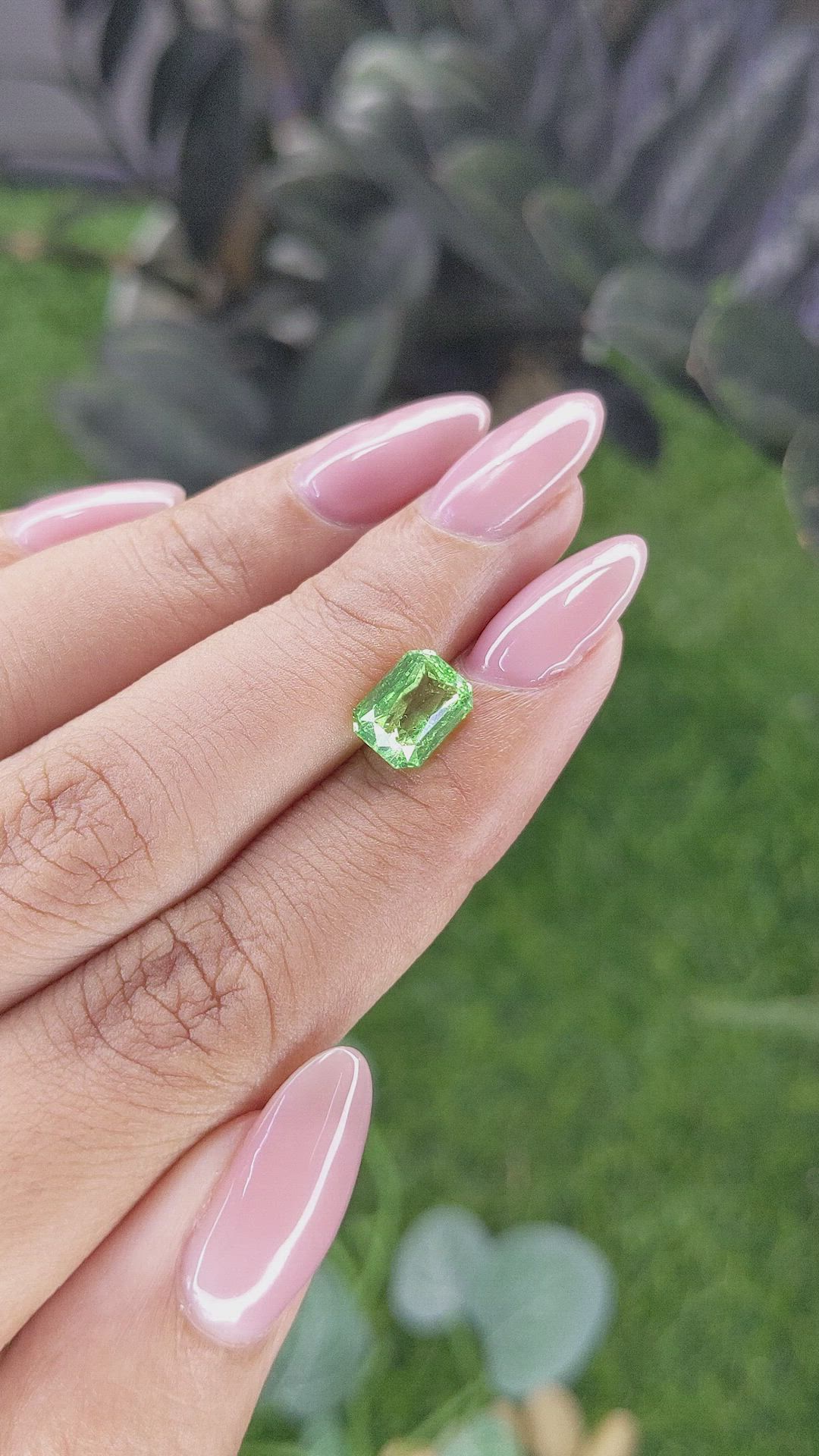 2.18 Ct. Tsavorite Garnet from Tanzania Size Video