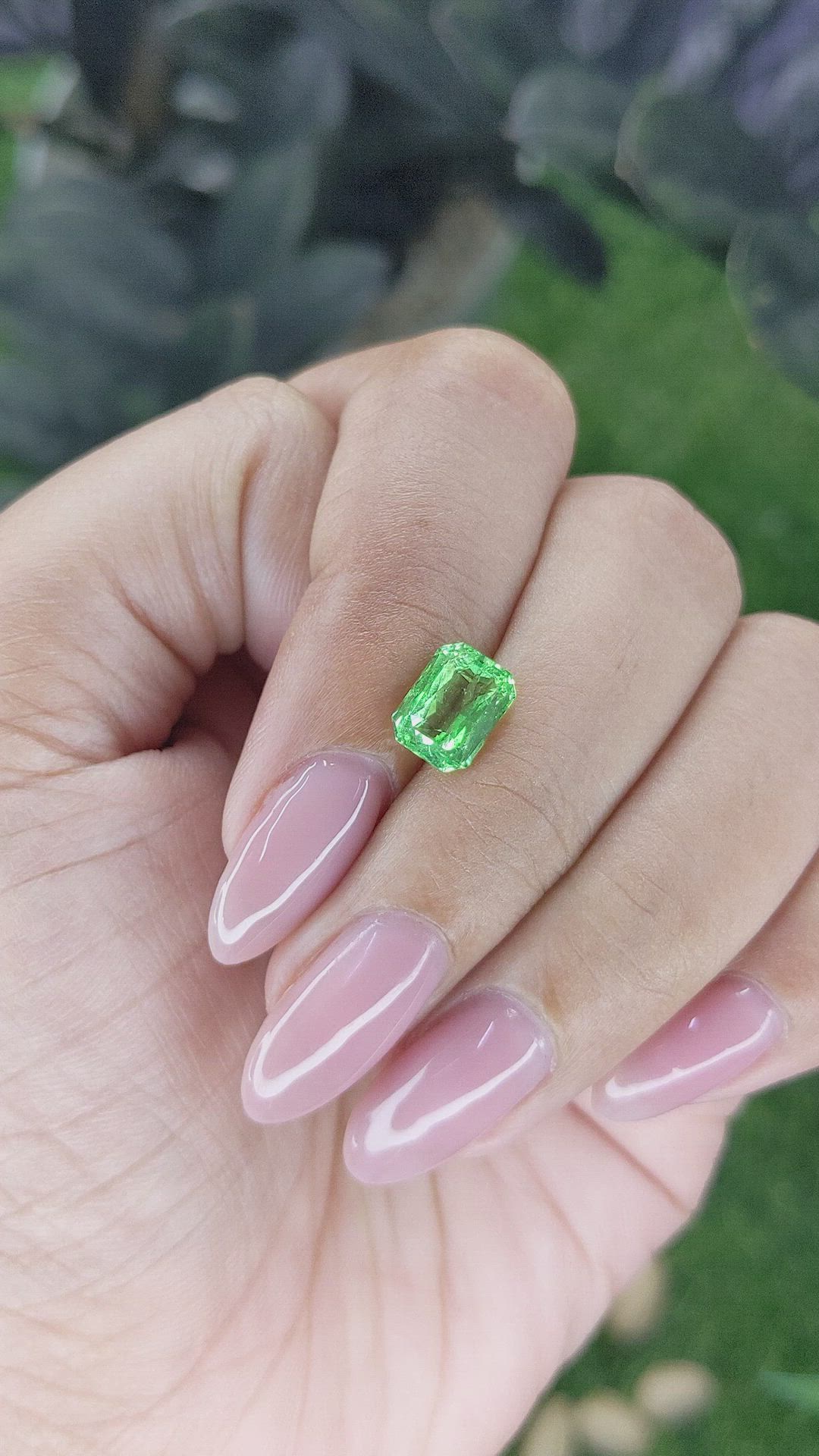 2.18 Ct. Tsavorite Garnet from Tanzania Size Video
