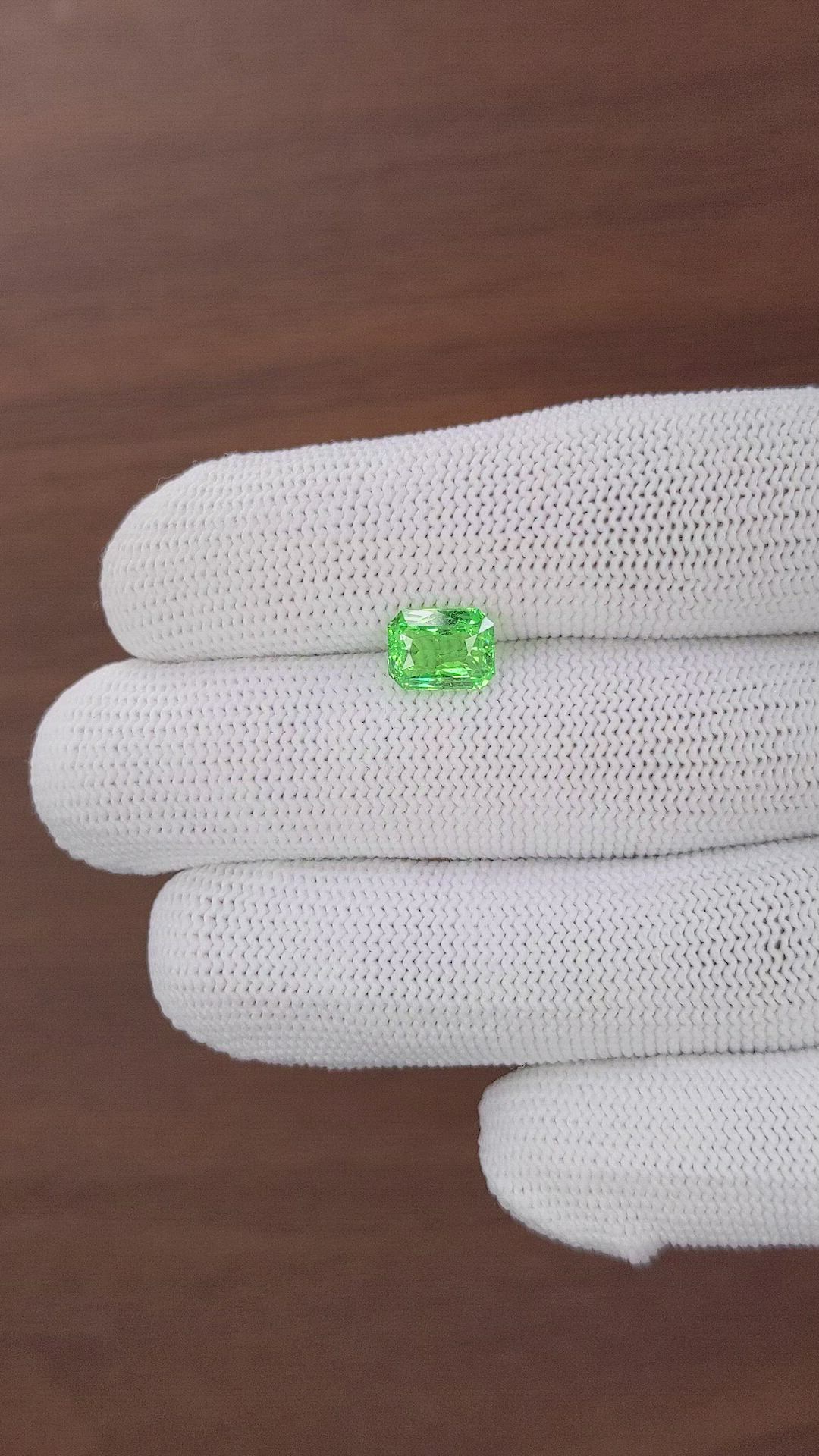 2.18 Ct. Tsavorite Garnet from Tanzania Size Video