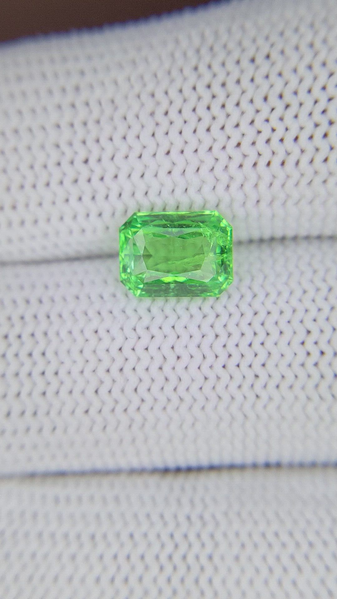 2.18 Ct. Tsavorite Garnet from Tanzania Size Video