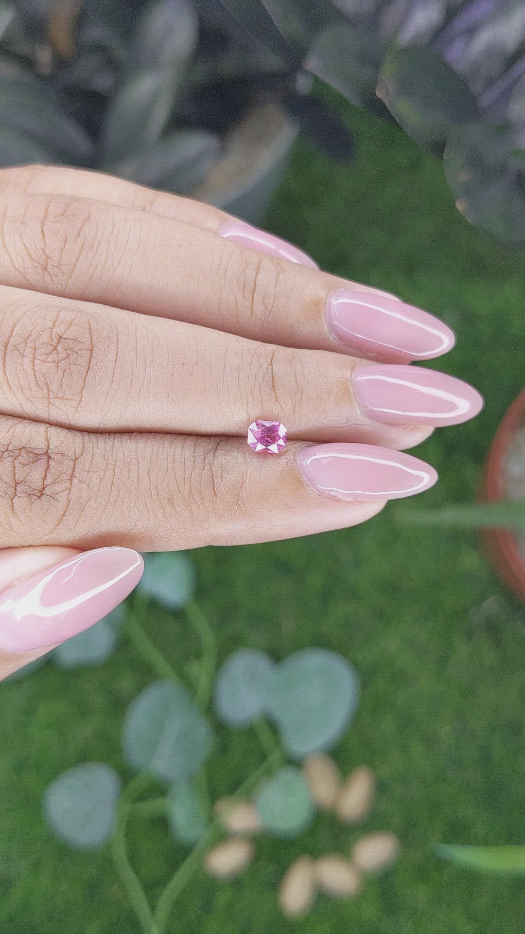 0.43 Ct. Pink Spinel from Tanzania Size Video