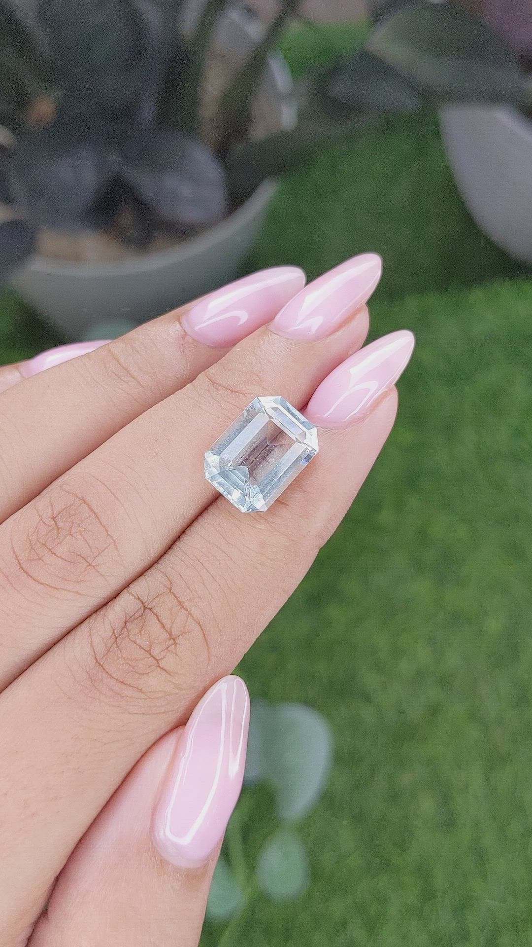 6.32 Ct. Blue Aquamarine from Tanzania Size Video