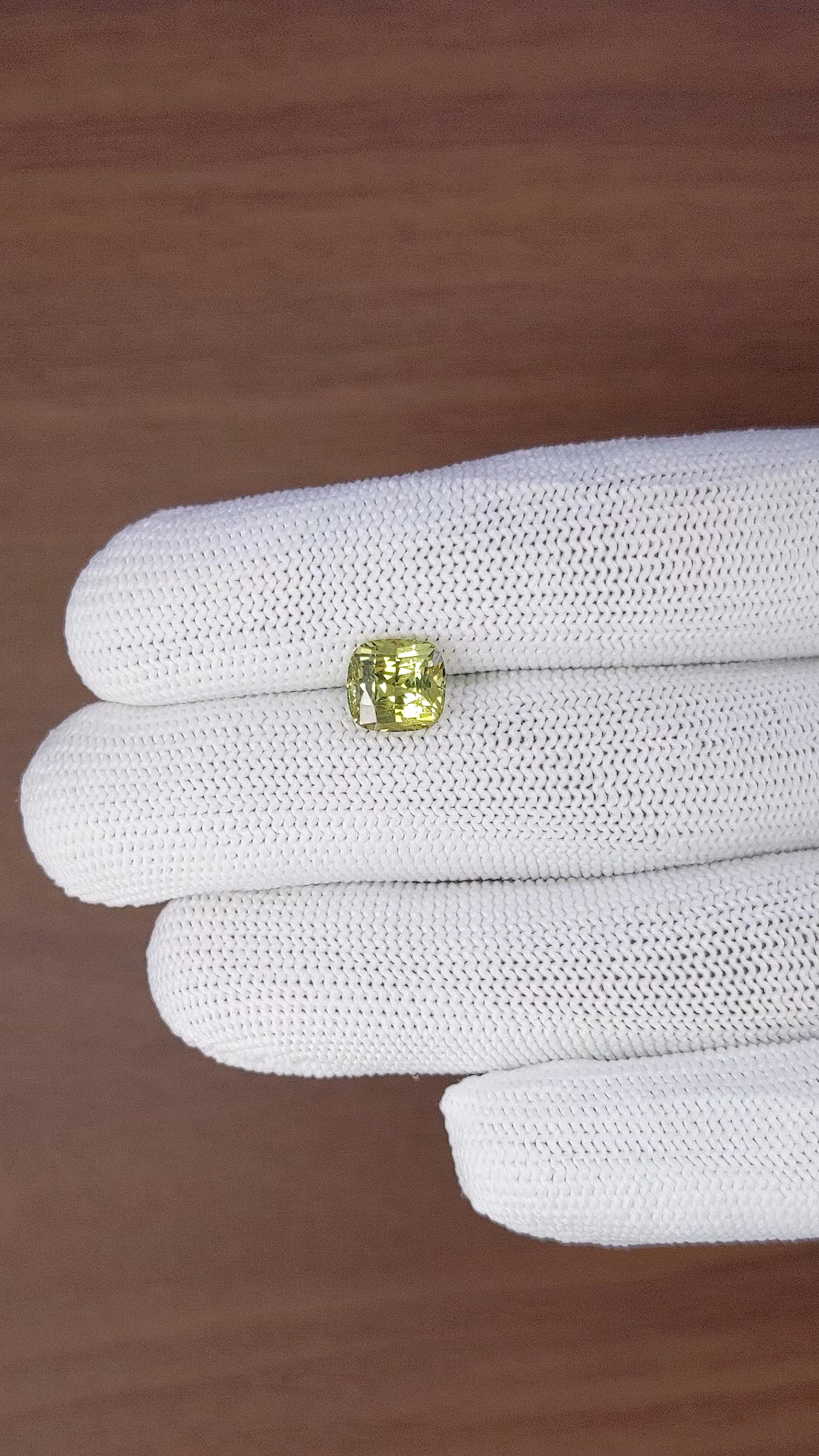 2.92 Ct. Yellowish Green Chrysoberyl from Tanzania Size Video