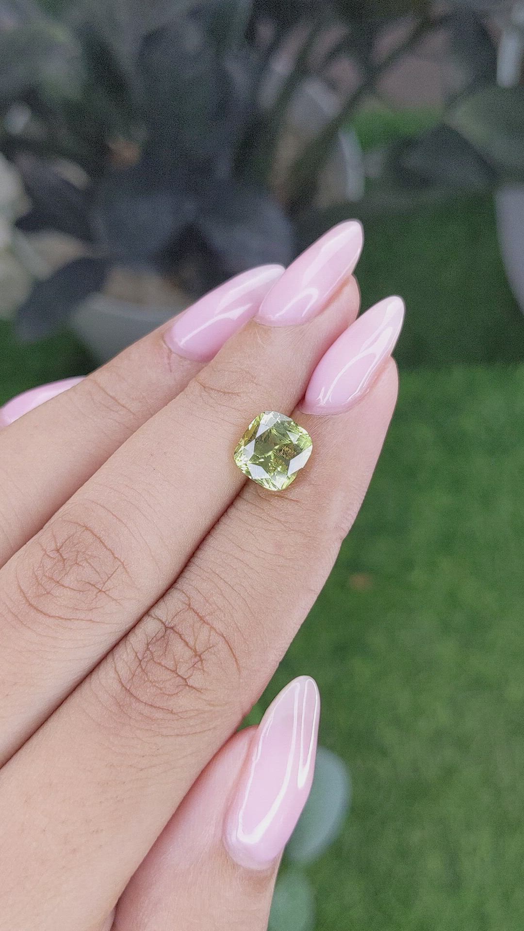 2.92 Ct. Yellowish Green Chrysoberyl from Tanzania Size Video