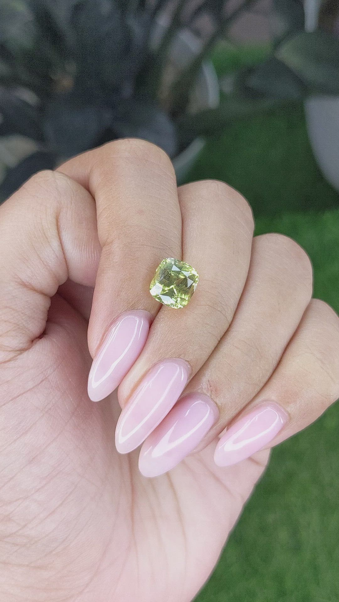 2.92 Ct. Yellowish Green Chrysoberyl from Tanzania Size Video