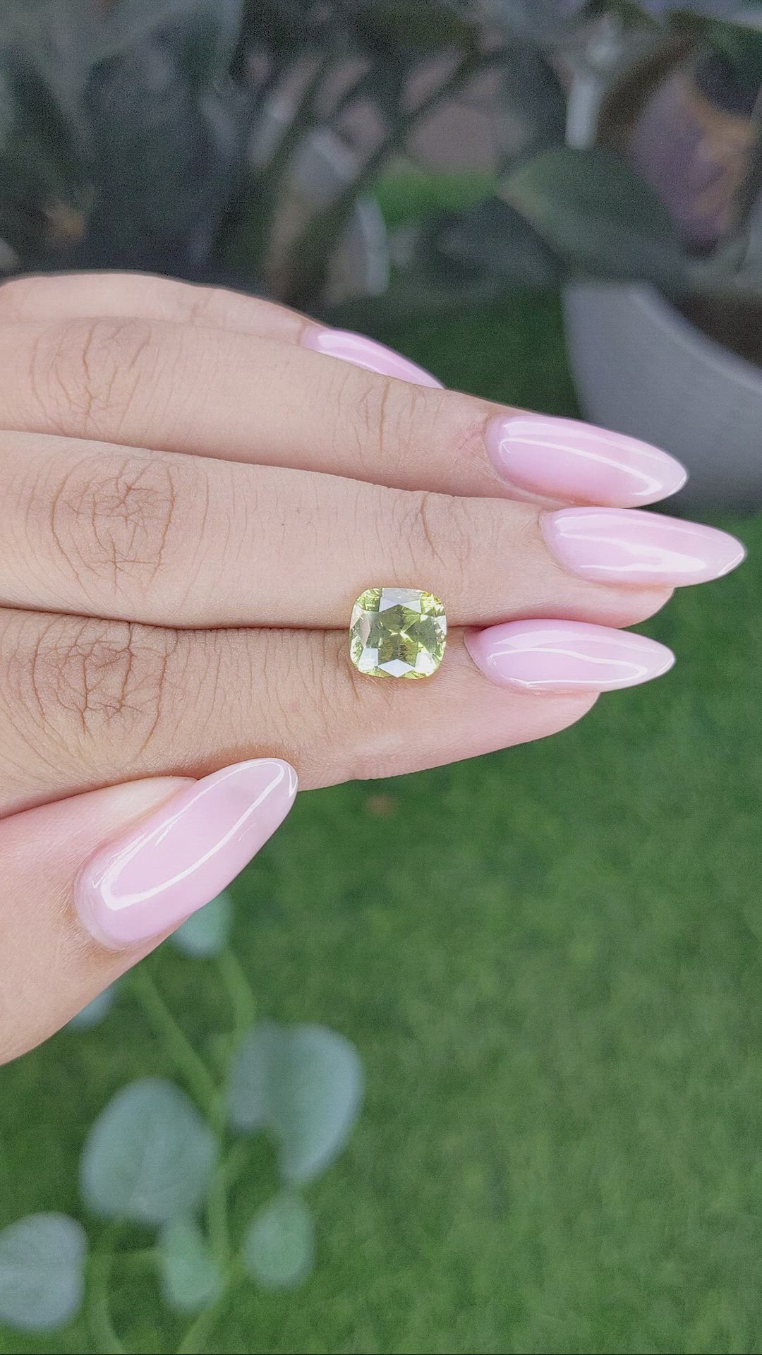 2.92 Ct. Yellowish Green Chrysoberyl from Tanzania Size Video
