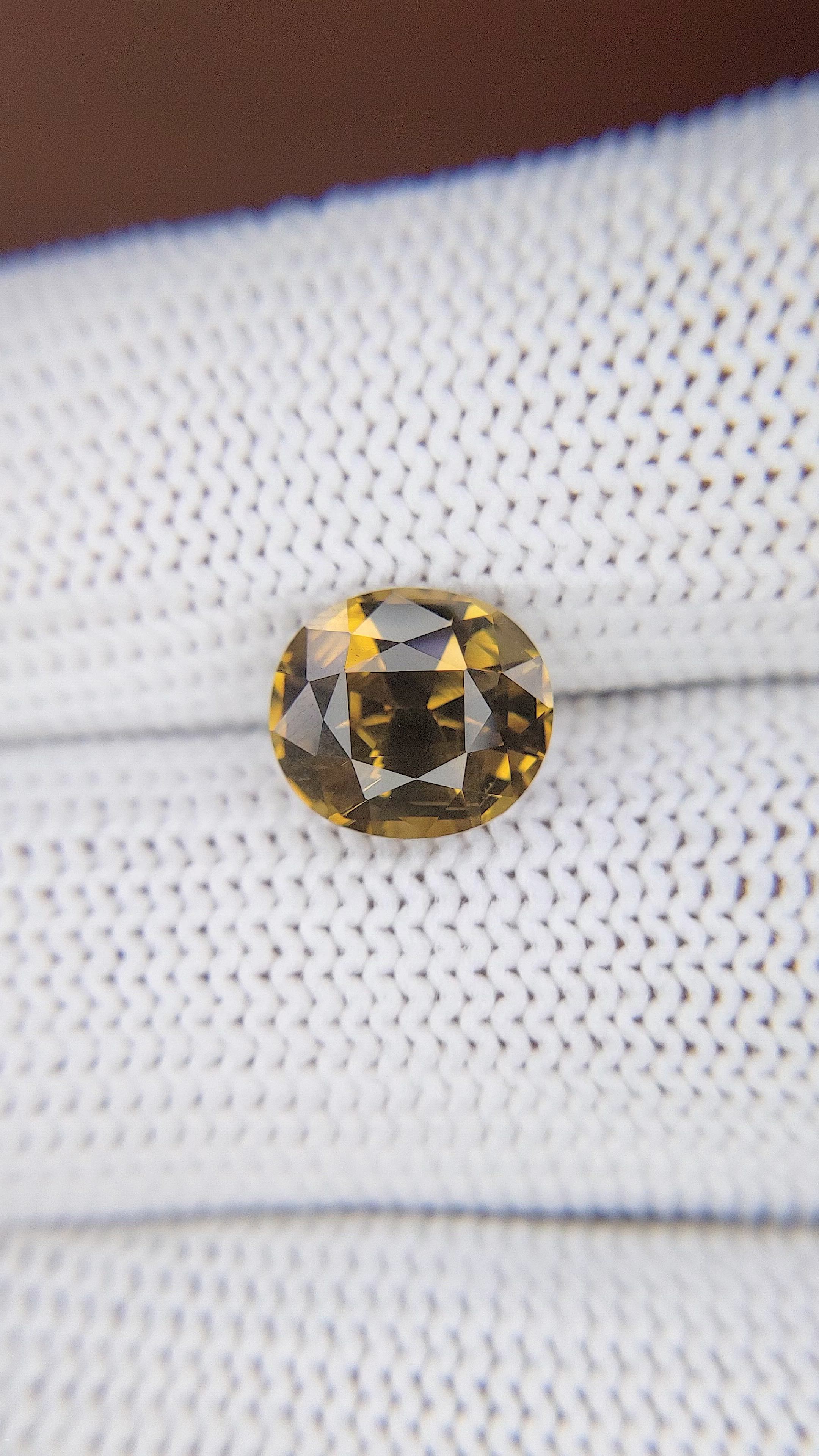 3.21 Ct. Yellowish Brown Chrysoberyl from Tanzania Size Video