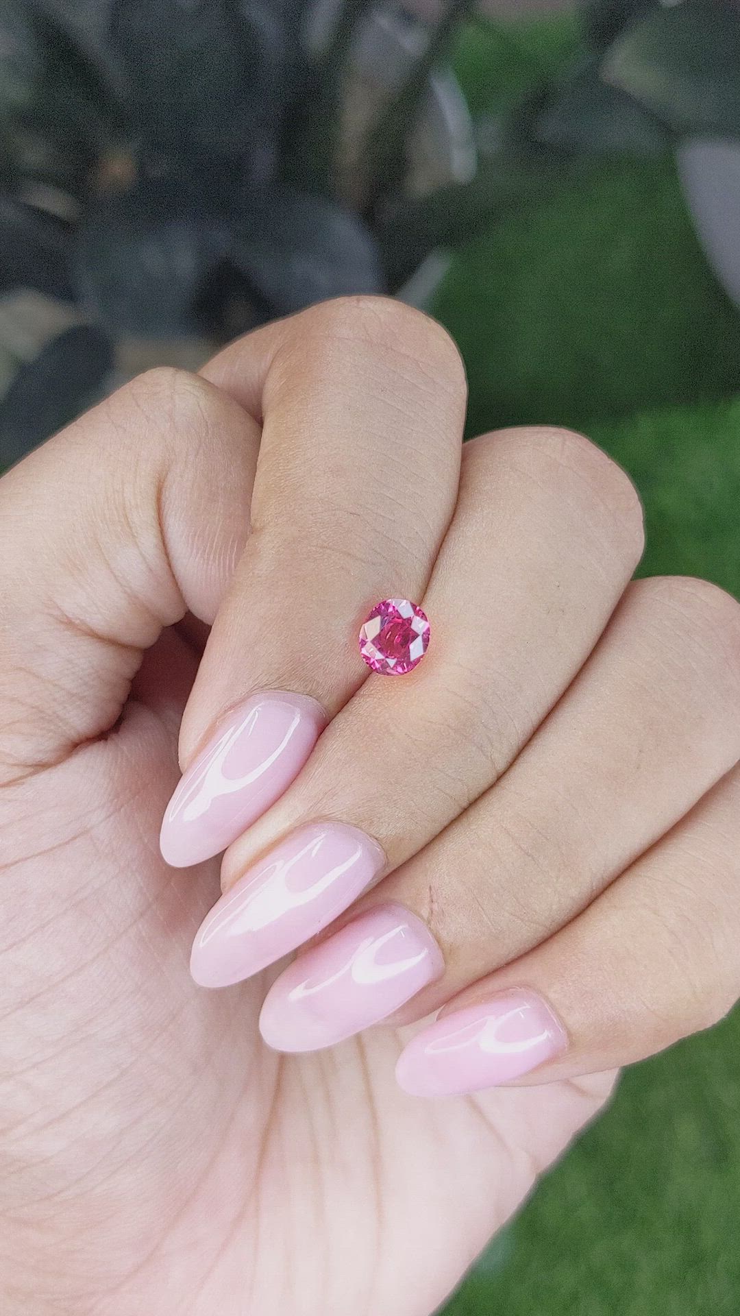 0.96 Ct. Pink Spinel from Tanzania Size Video