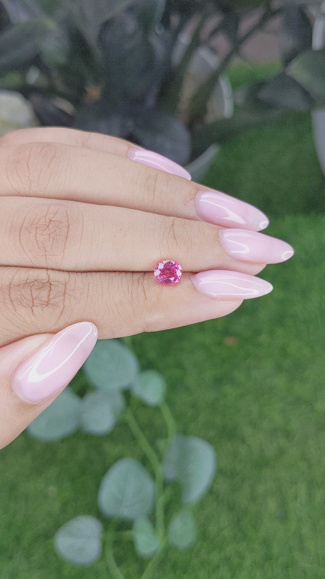 0.96 Ct. Pink Spinel from Tanzania Size Video