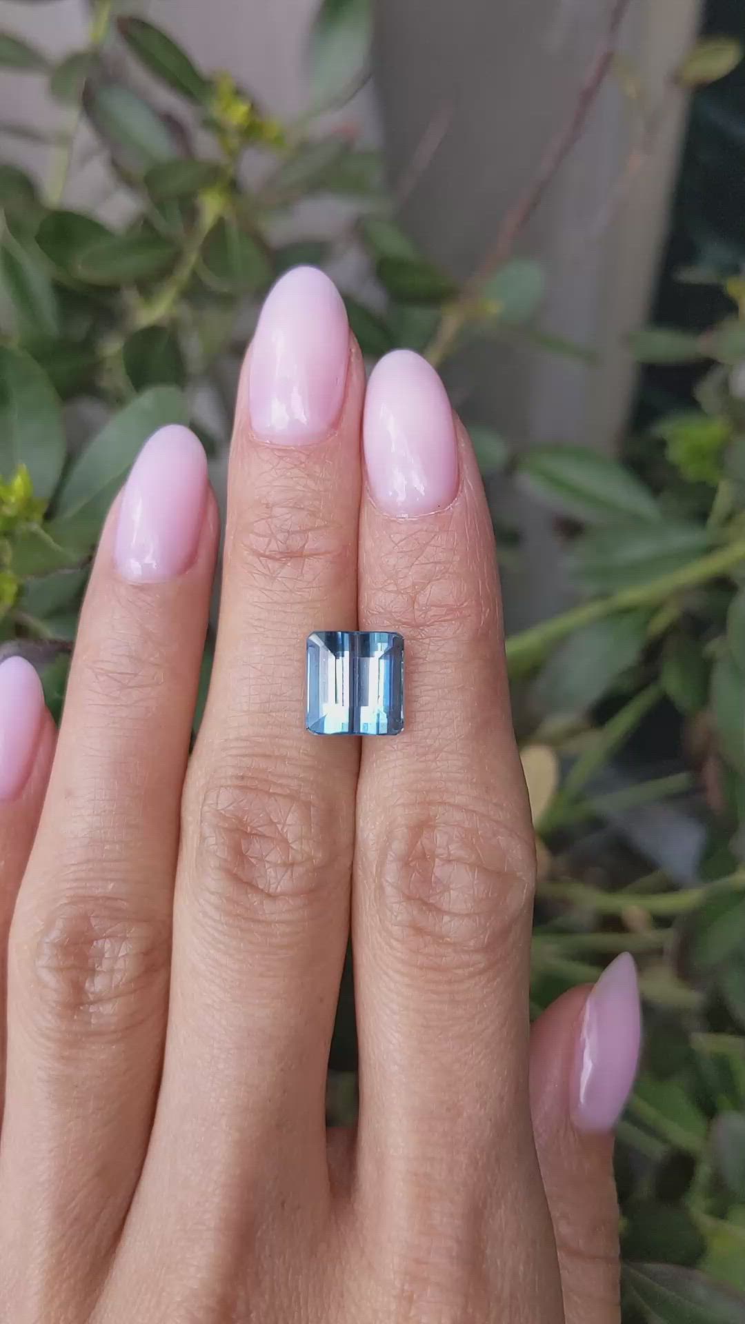 4.71 Ct. Blue Aquamarine from Brazil Size Video