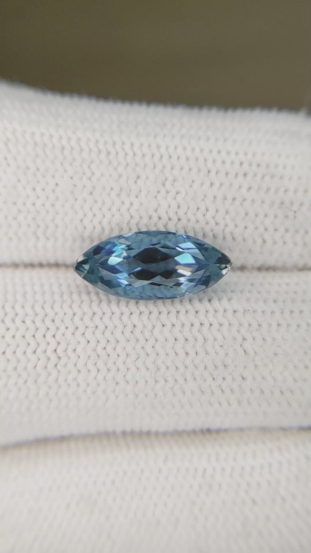 3.23 Ct. Blue Aquamarine from Brazil Size Video