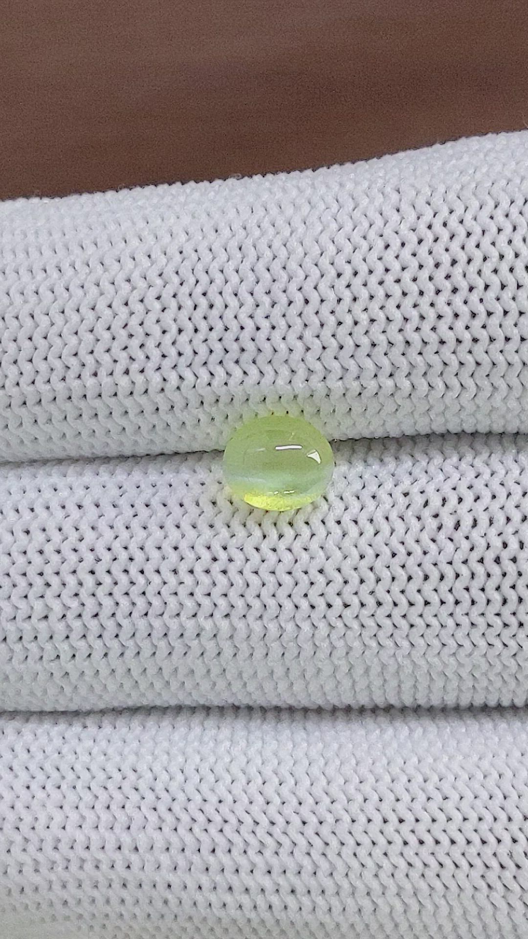 1.76 Ct. Yellowish Green Cabochon Chrysoberyl from Tanzania Size Video