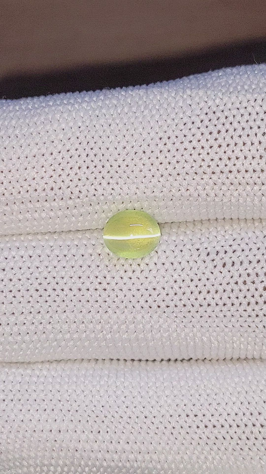 1.76 Ct. Yellowish Green Cabochon Chrysoberyl from Tanzania Size Video