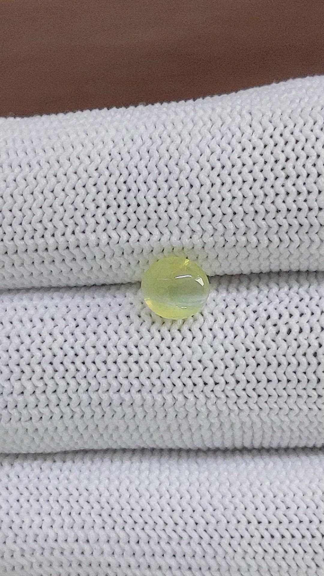 1.31 Ct. Greenish Yellow Cabochon Chrysoberyl from Tanzania Size Video