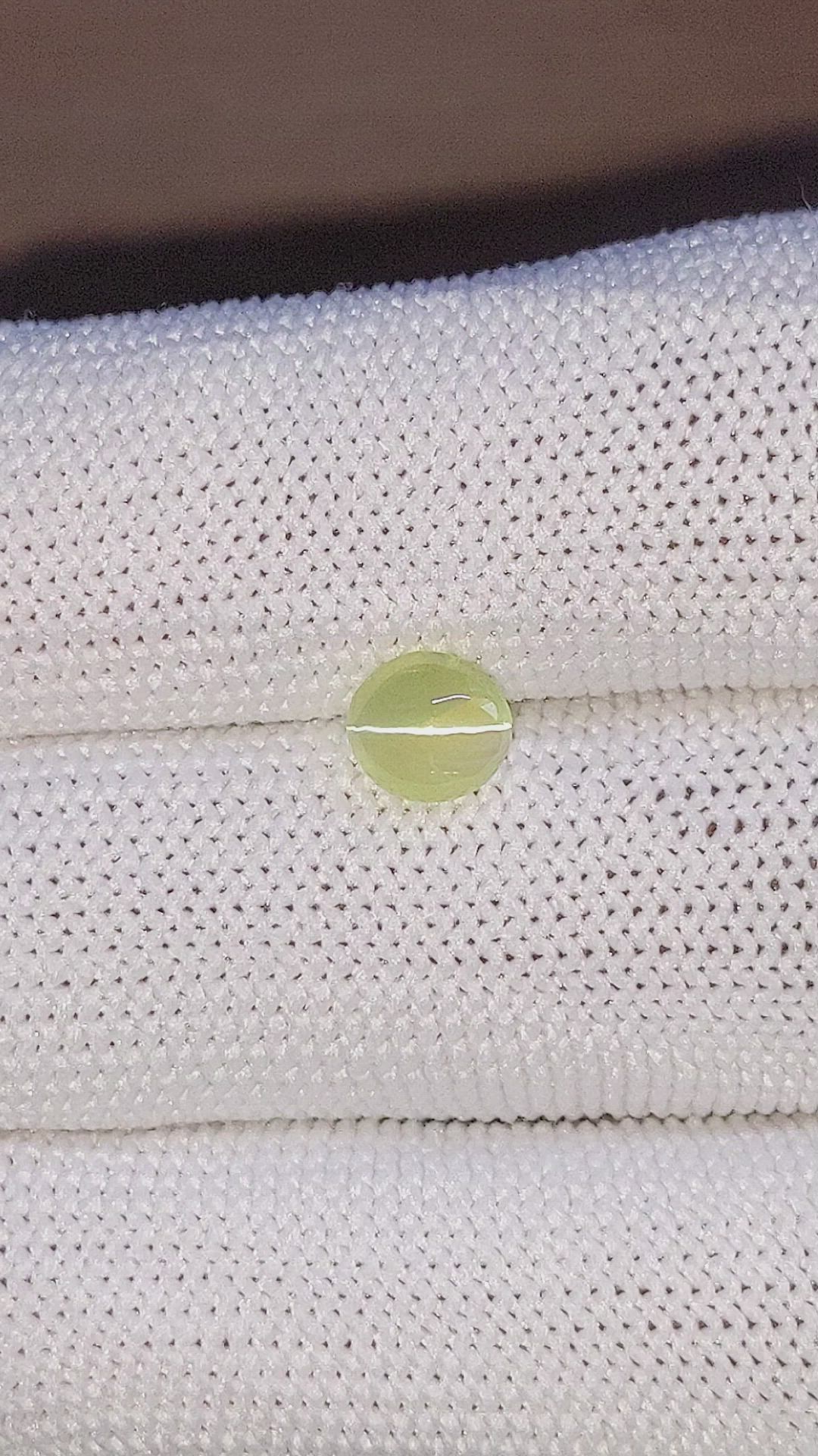 1.31 Ct. Greenish Yellow Cabochon Chrysoberyl from Tanzania Size Video