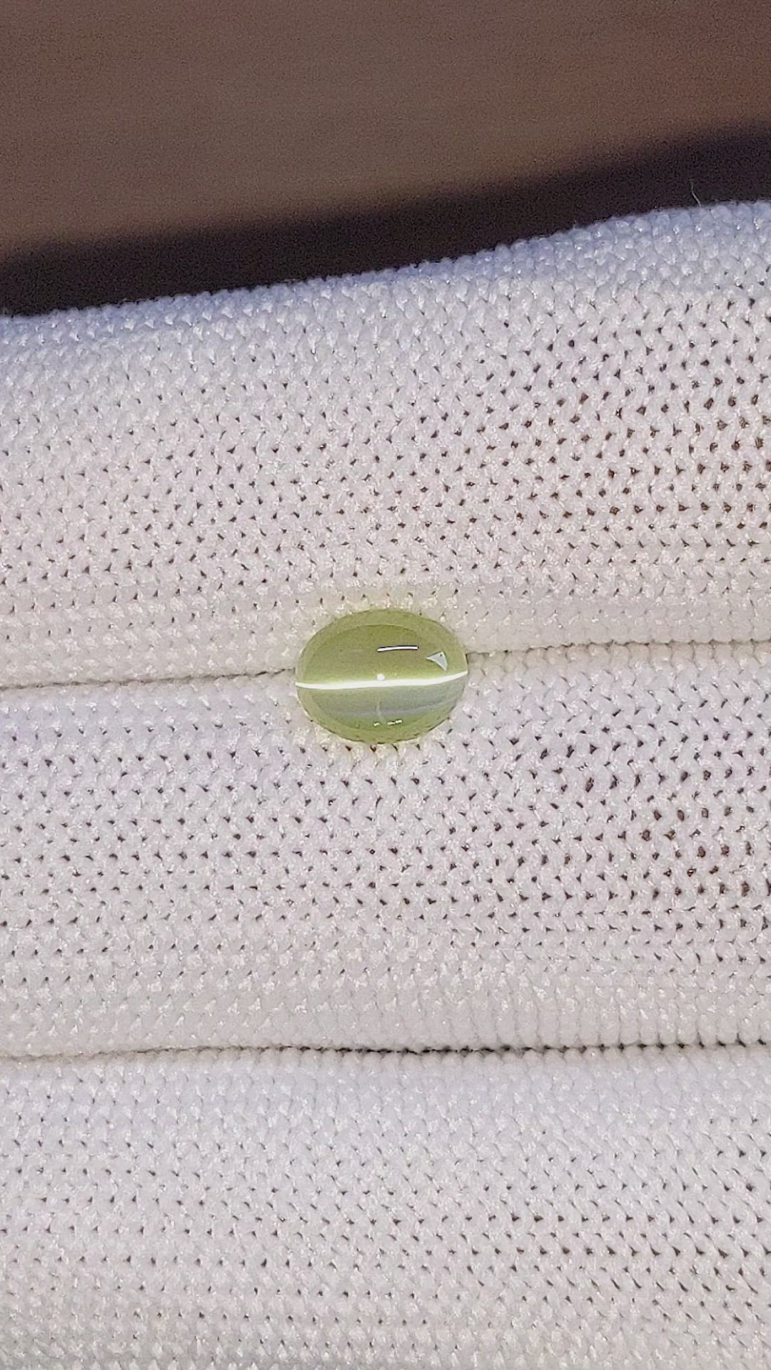 1.53 Ct. Yellowish Green Cabochon Chrysoberyl from Tanzania Size Video