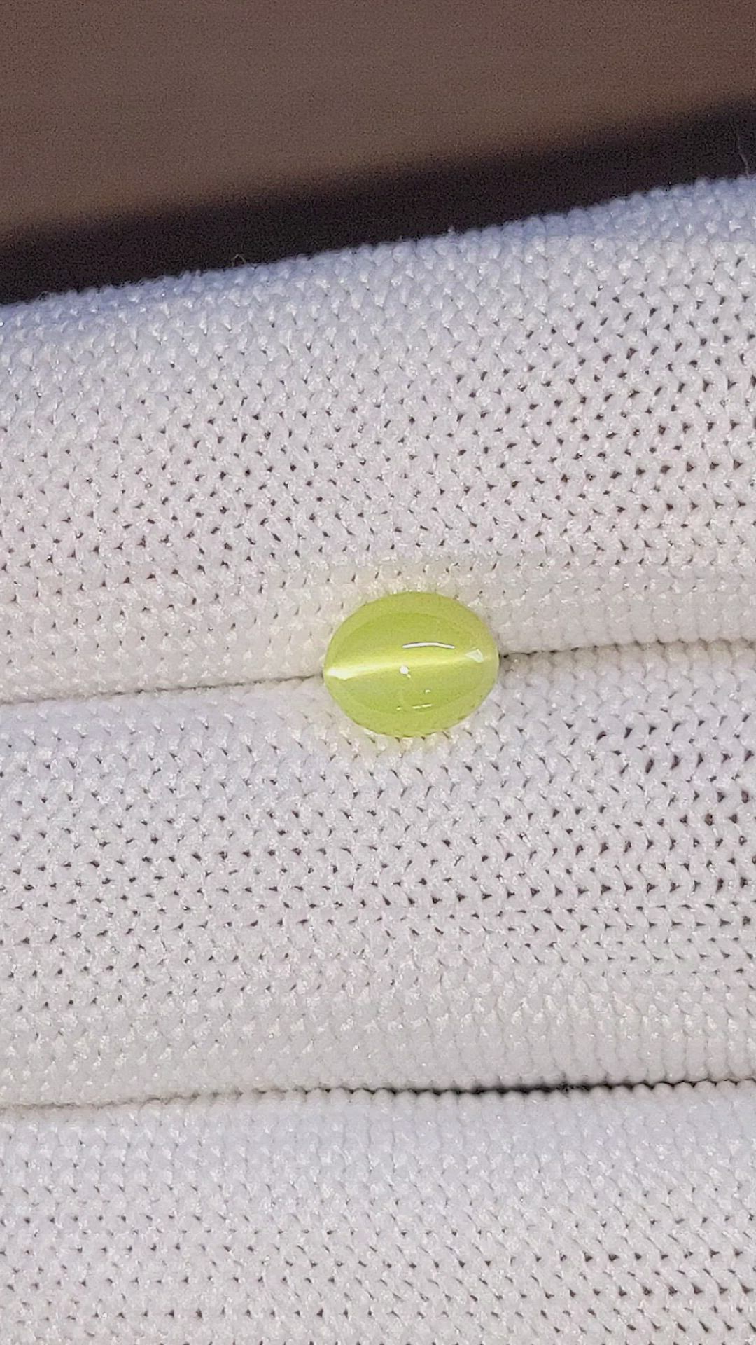 1.47 Ct. Greenish Yellow Cabochon Chrysoberyl from Tanzania Size Video