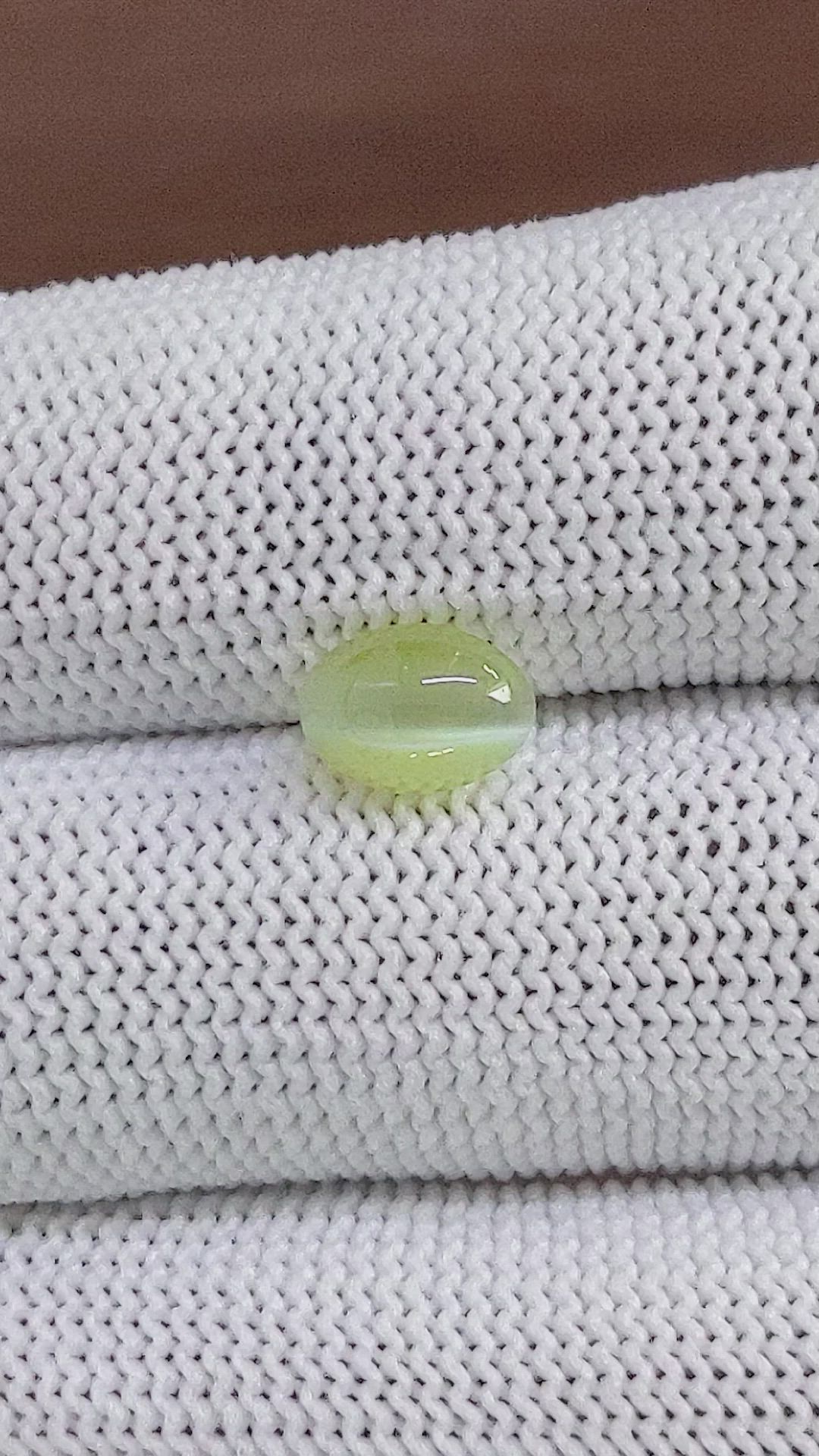 2.32 Ct. Yellowish Green Cabochon Chrysoberyl from Tanzania Size Video