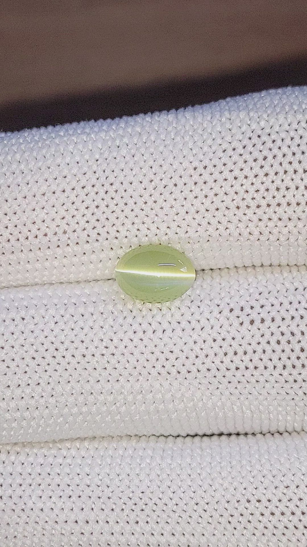 2.32 Ct. Yellowish Green Cabochon Chrysoberyl from Tanzania Size Video