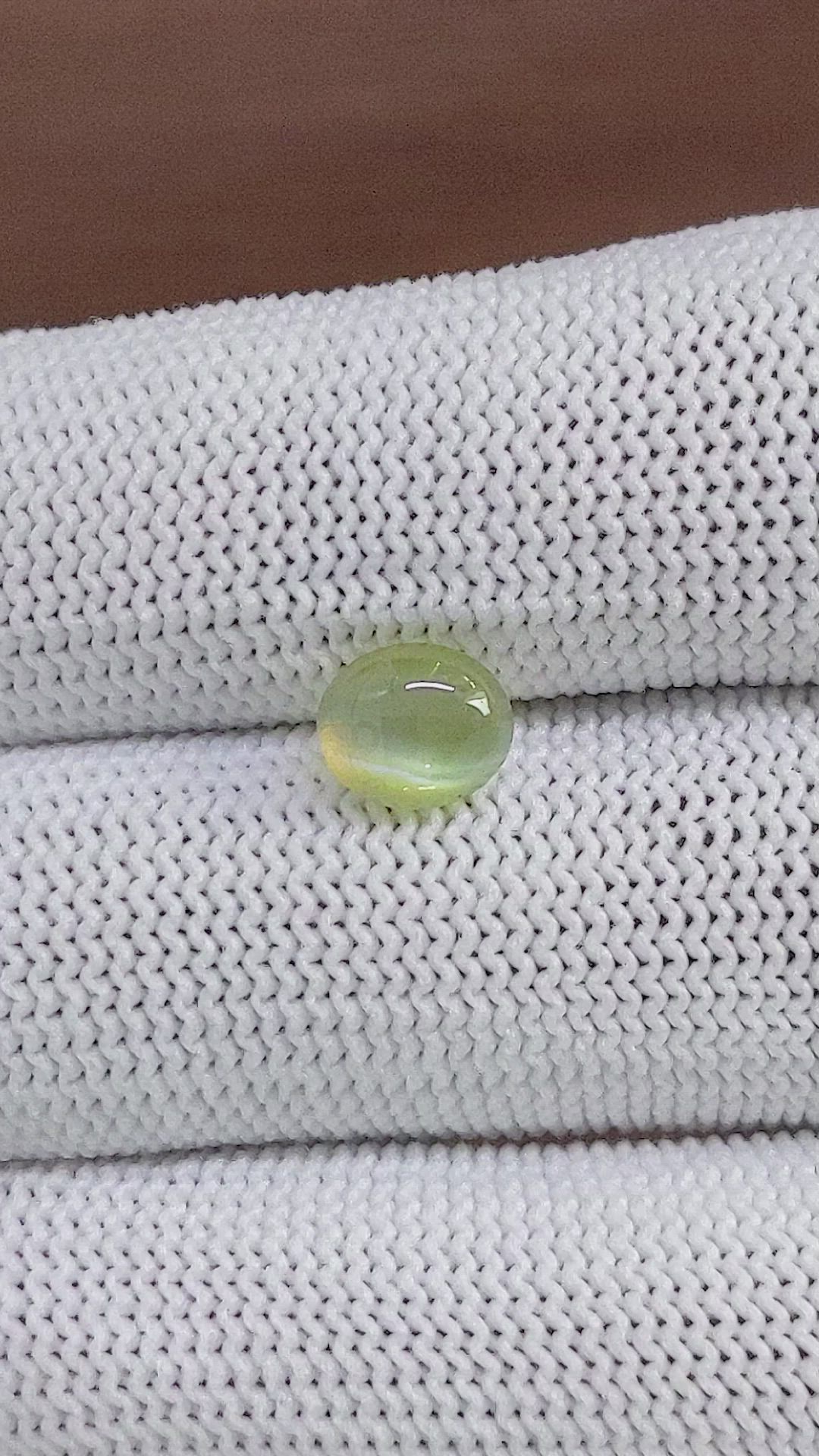 2.02 Ct. Yellowish Green Cabochon Chrysoberyl from Tanzania Size Video