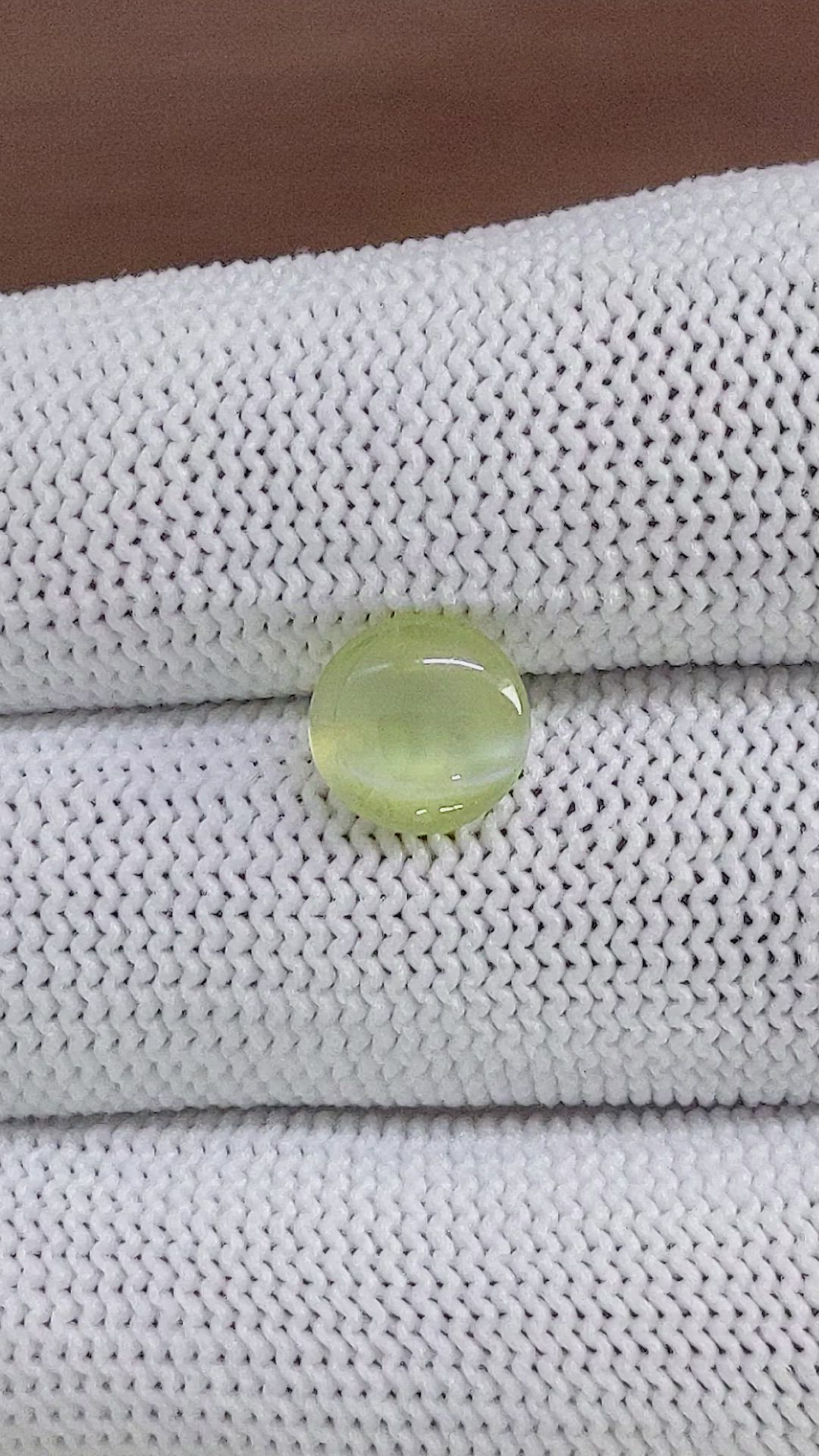 2.83 Ct. Greenish Yellow Cabochon Chrysoberyl from Tanzania Size Video