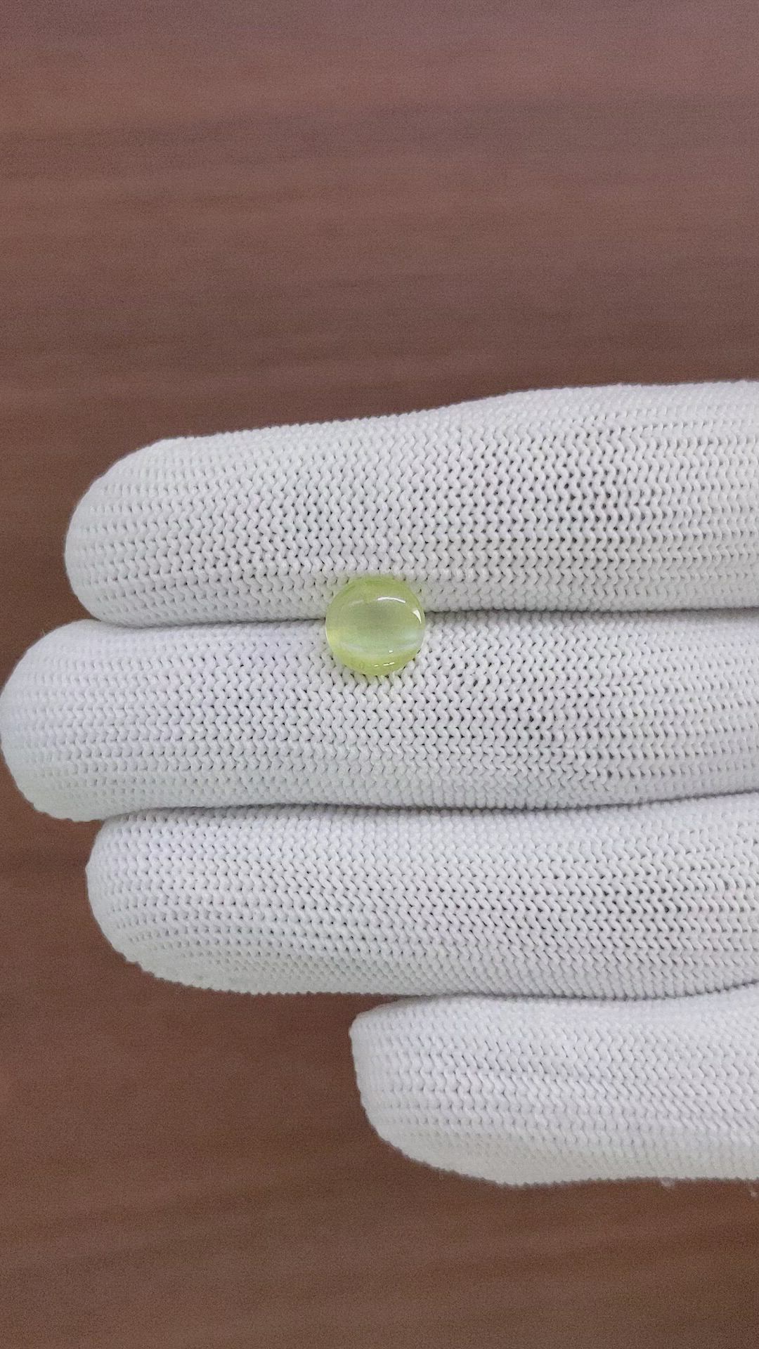 2.83 Ct. Greenish Yellow Cabochon Chrysoberyl from Tanzania Size Video