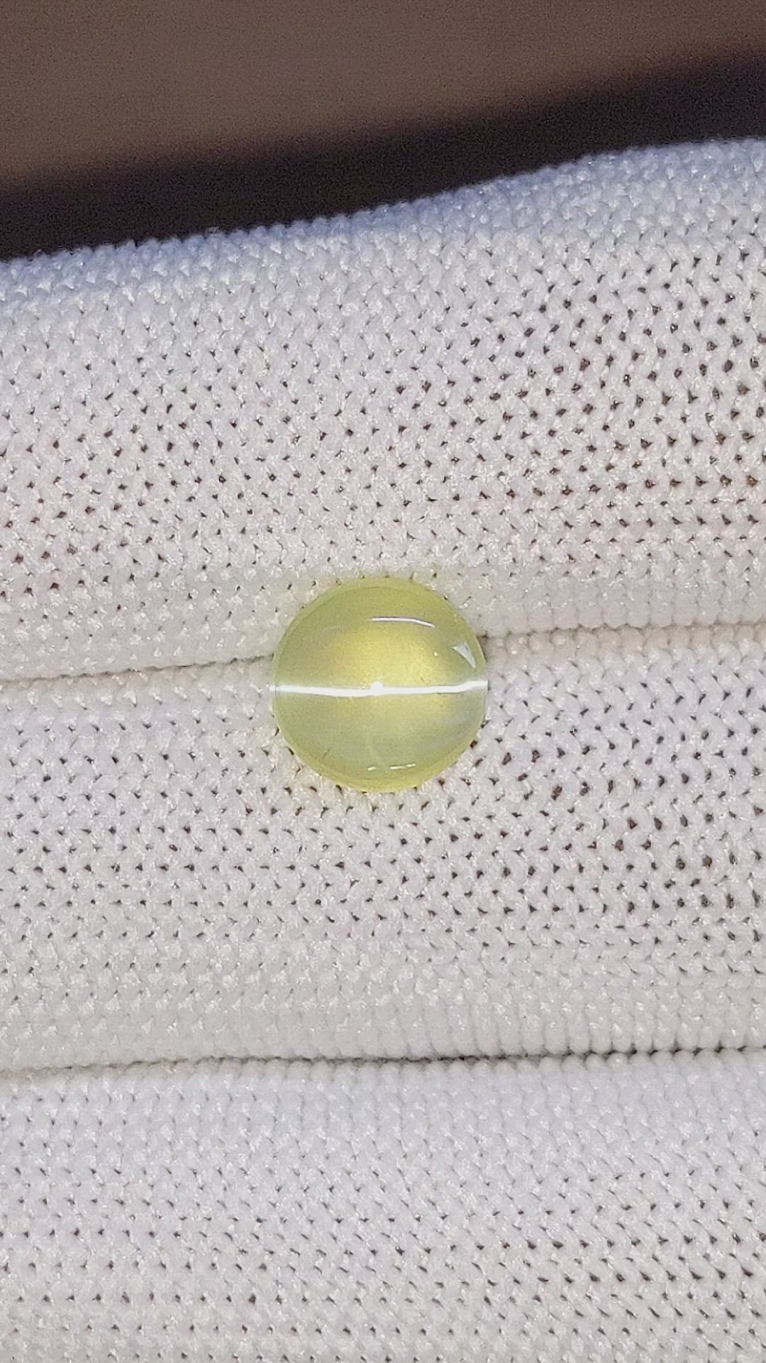 2.83 Ct. Greenish Yellow Cabochon Chrysoberyl from Tanzania Size Video