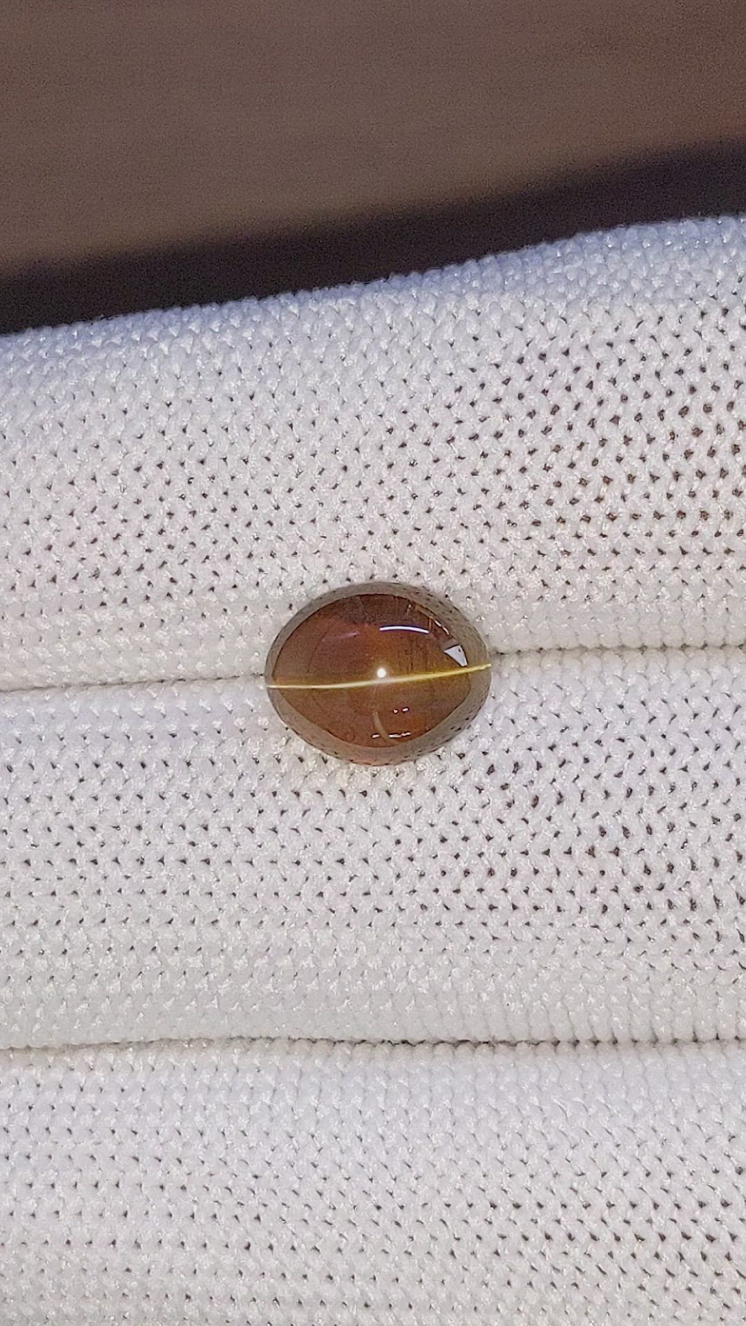 4.02 Ct. Brown Cabochon Chrysoberyl from Tanzania Size Video