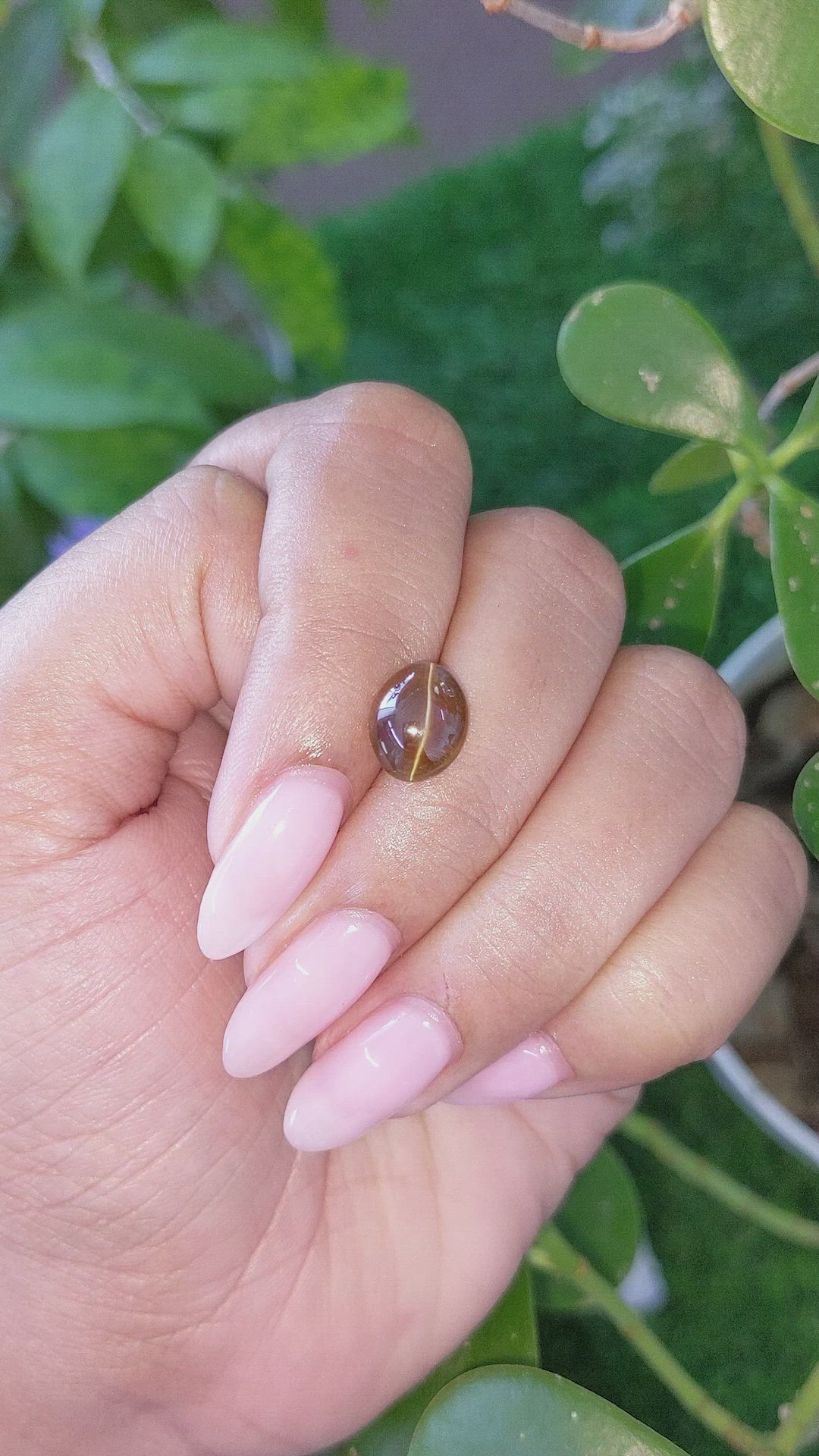 4.02 Ct. Brown Cabochon Chrysoberyl from Tanzania Size Video