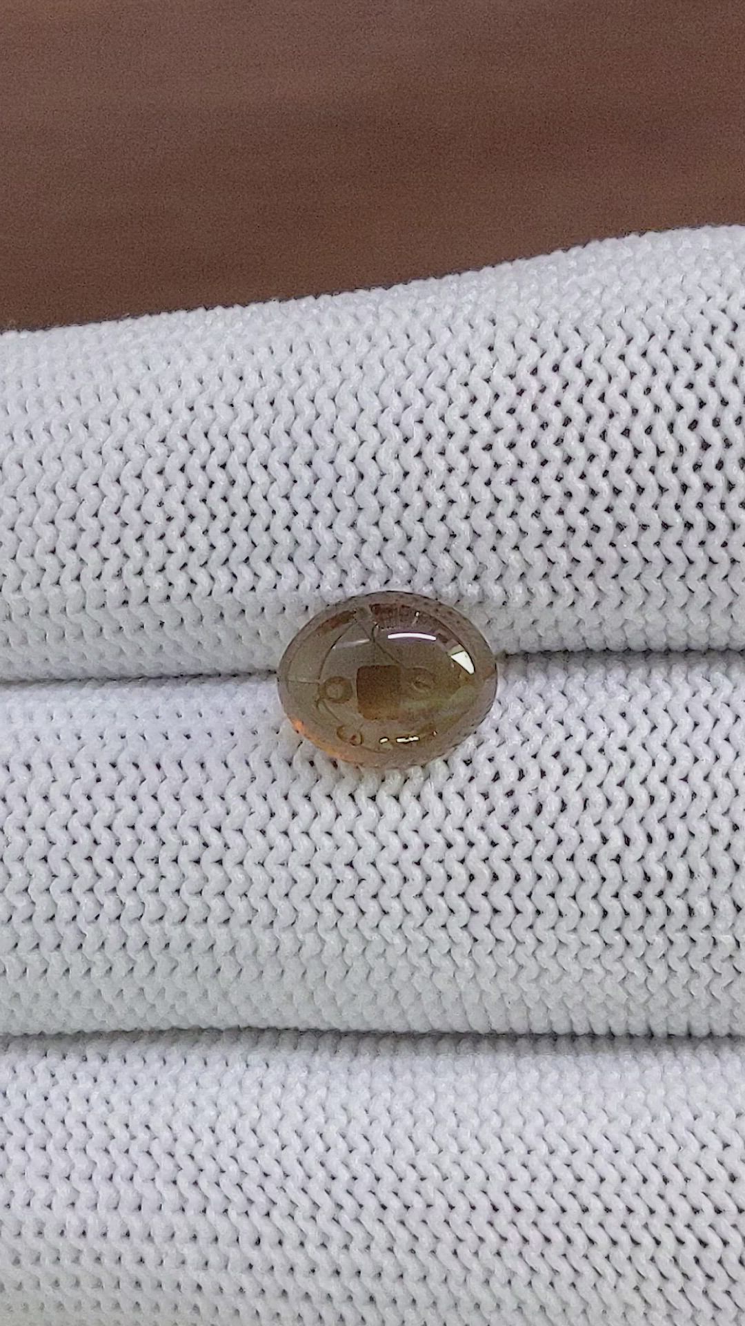 4.02 Ct. Brown Cabochon Chrysoberyl from Tanzania Size Video