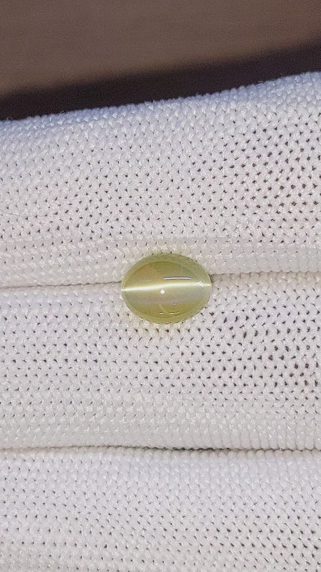 2.40 Ct. Greenish Yellow Cabochon Chrysoberyl from Tanzania Size Video