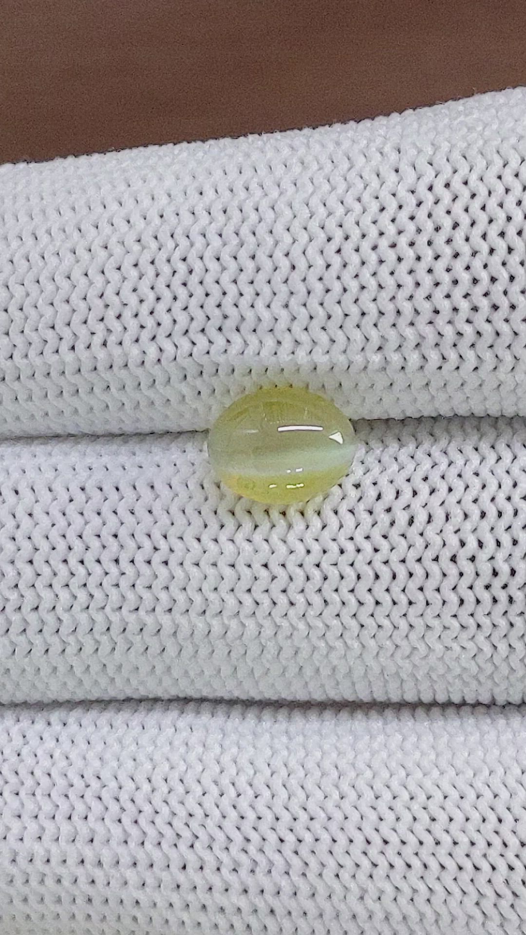 2.40 Ct. Greenish Yellow Cabochon Chrysoberyl from Tanzania Size Video