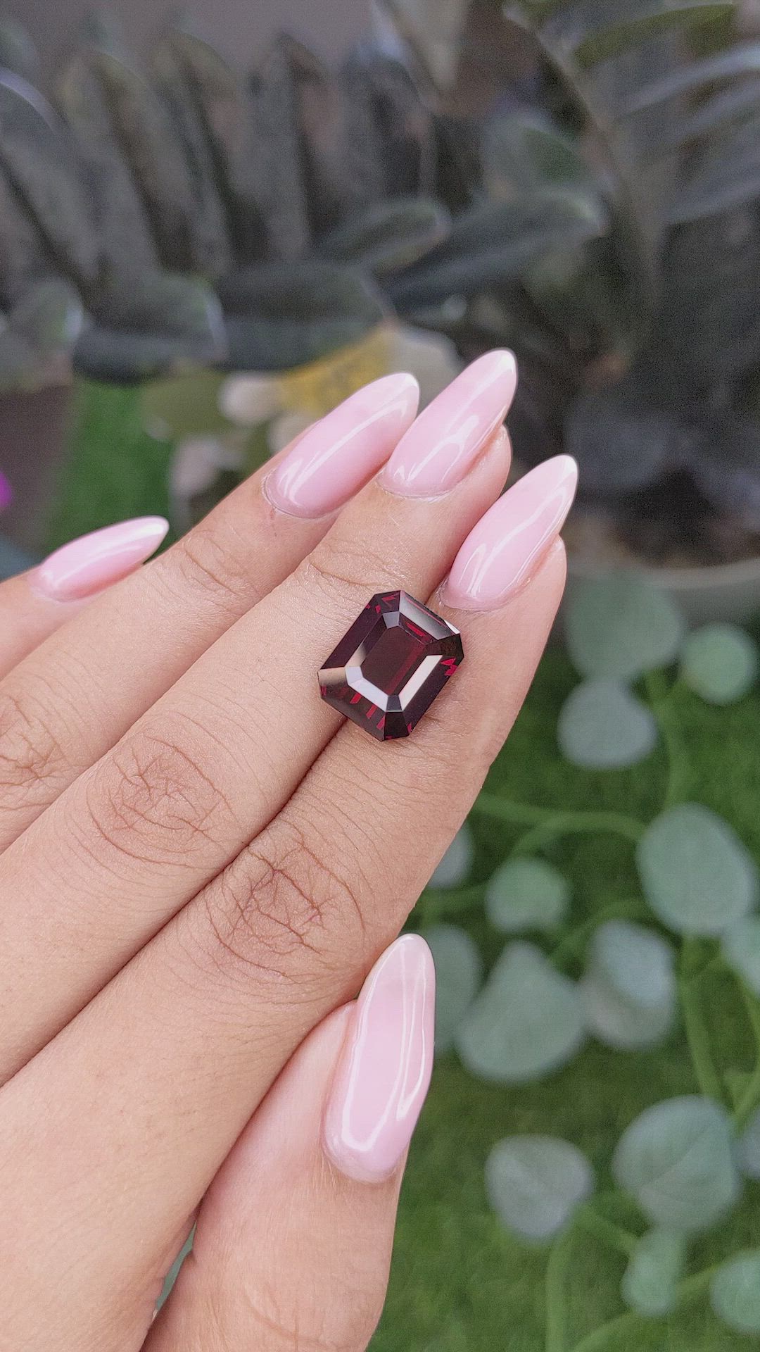 8.85 Ct. Red Garnet from Madagascar Size Video