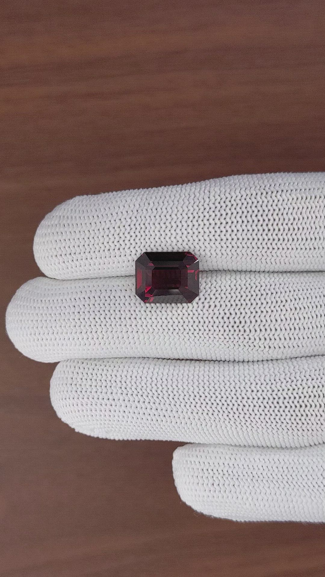 8.85 Ct. Red Garnet from Madagascar Size Video