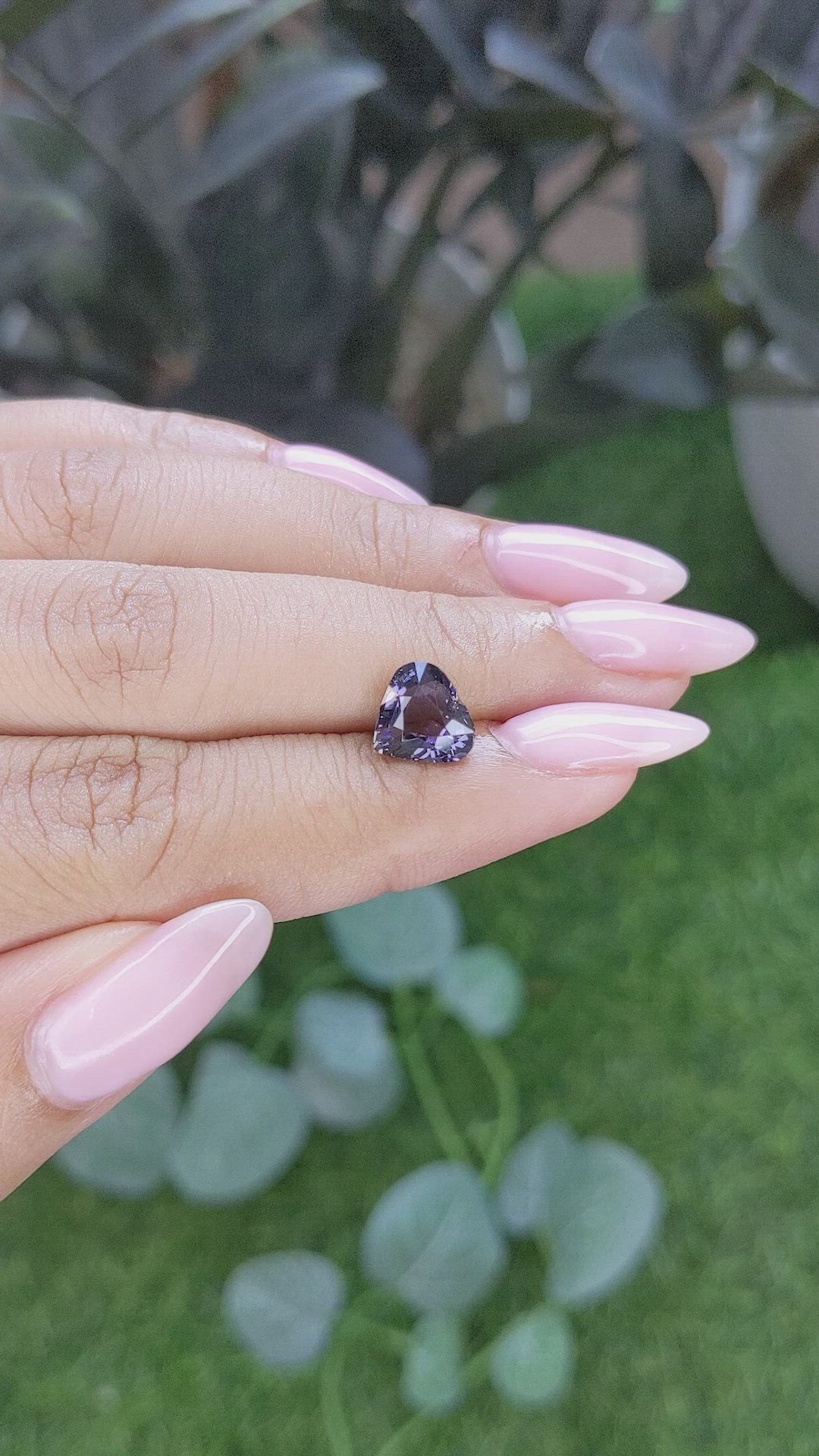 2.52 Ct. Bluish Purple Spinel from Madagascar Size Video