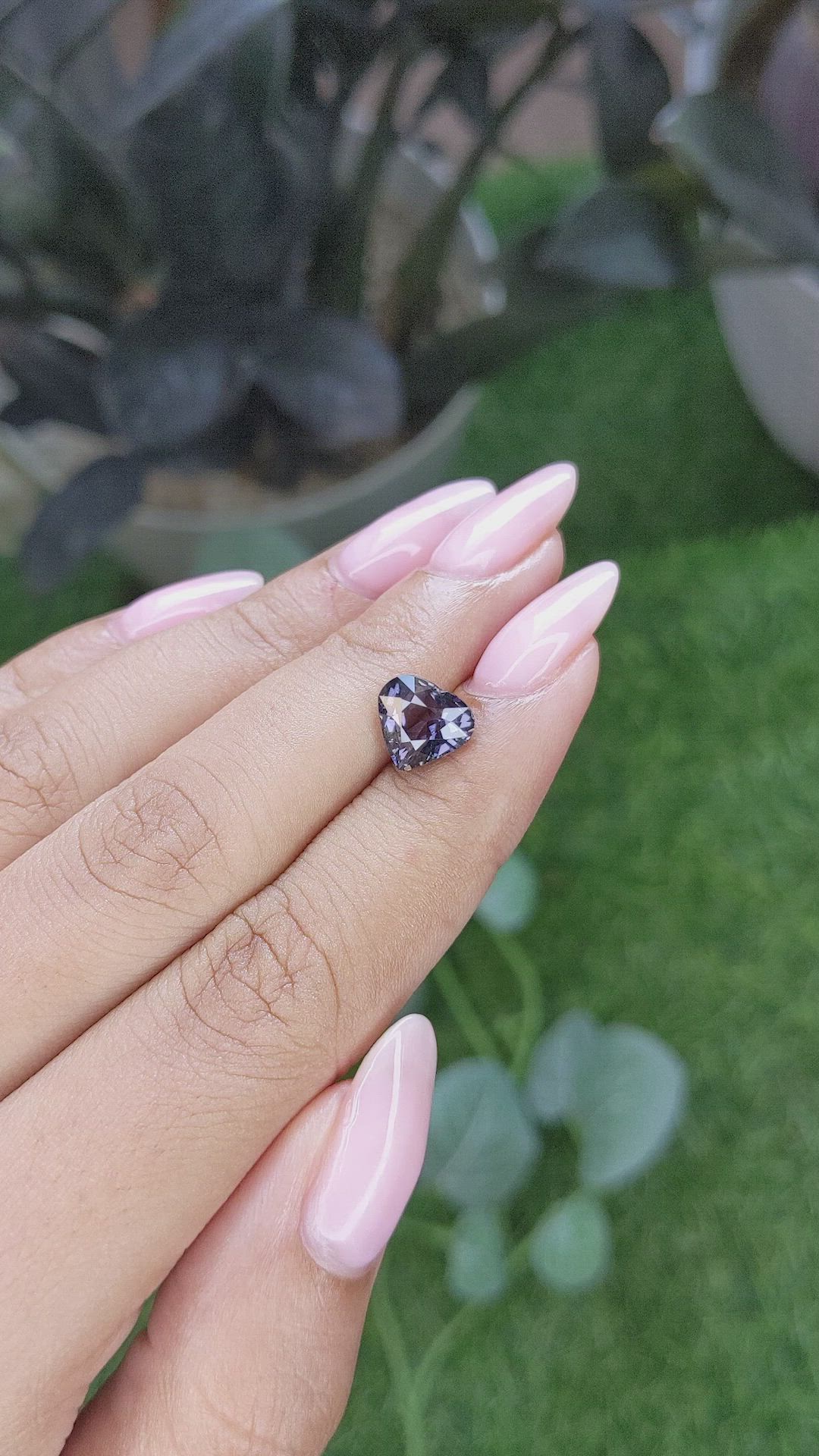 2.52 Ct. Bluish Purple Spinel from Madagascar Size Video