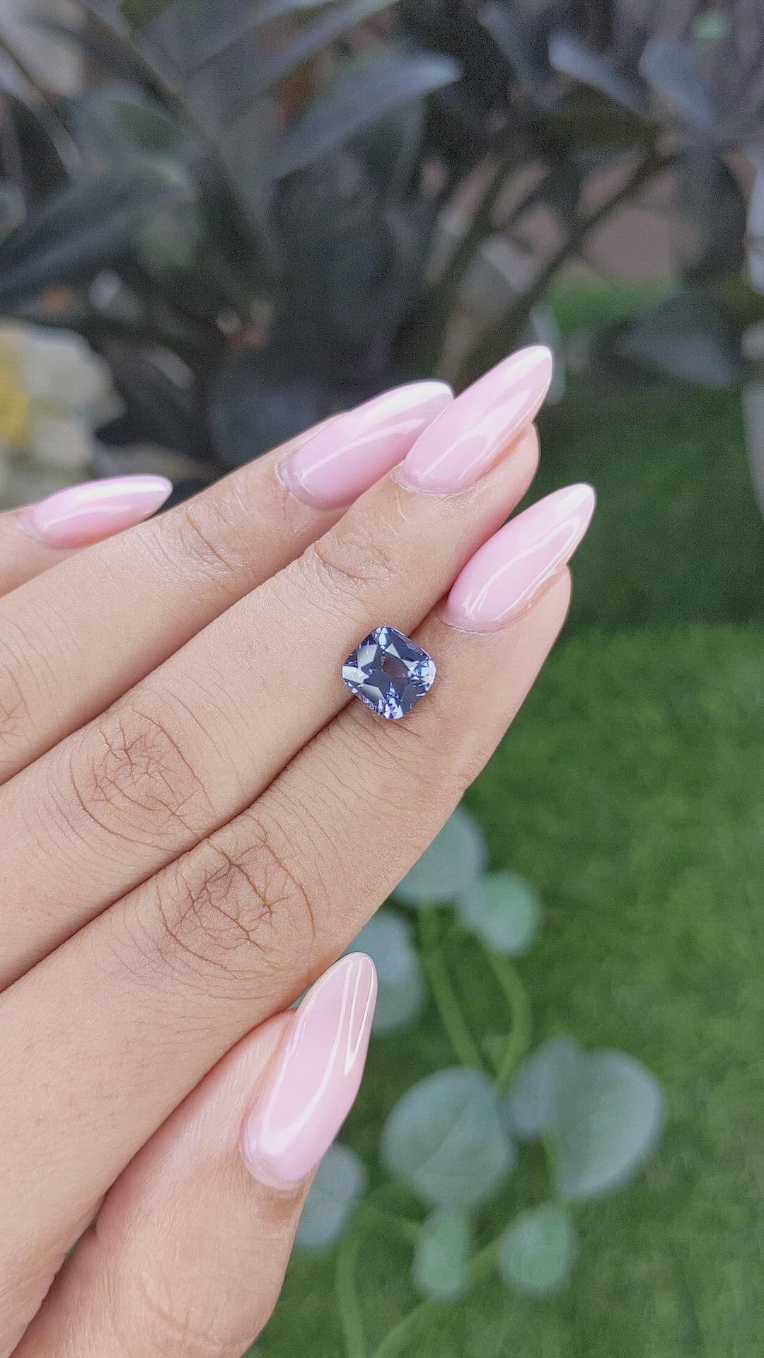 2.07 Ct. Purplish Blue Spinel from Madagascar Size Video
