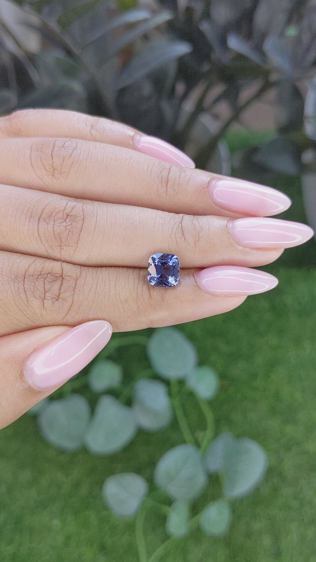 2.07 Ct. Purplish Blue Spinel from Madagascar Size Video