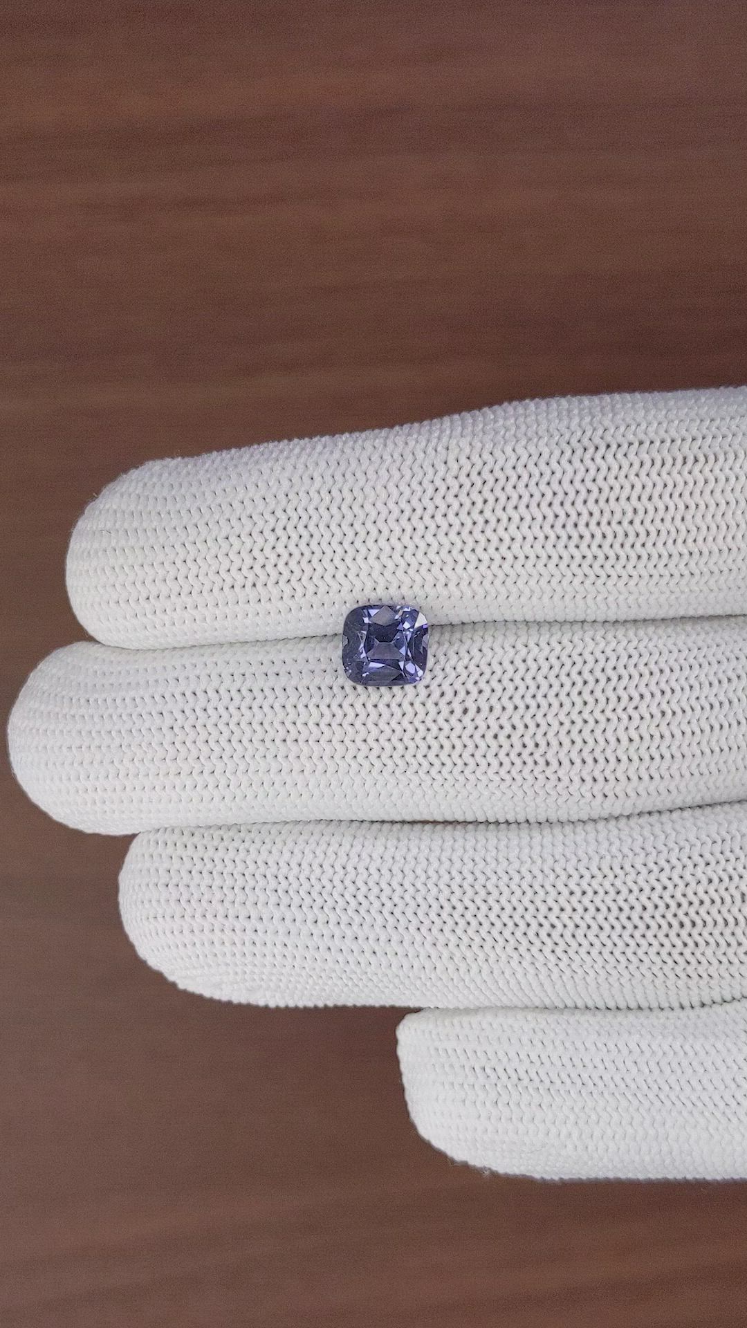 2.07 Ct. Purplish Blue Spinel from Madagascar Size Video