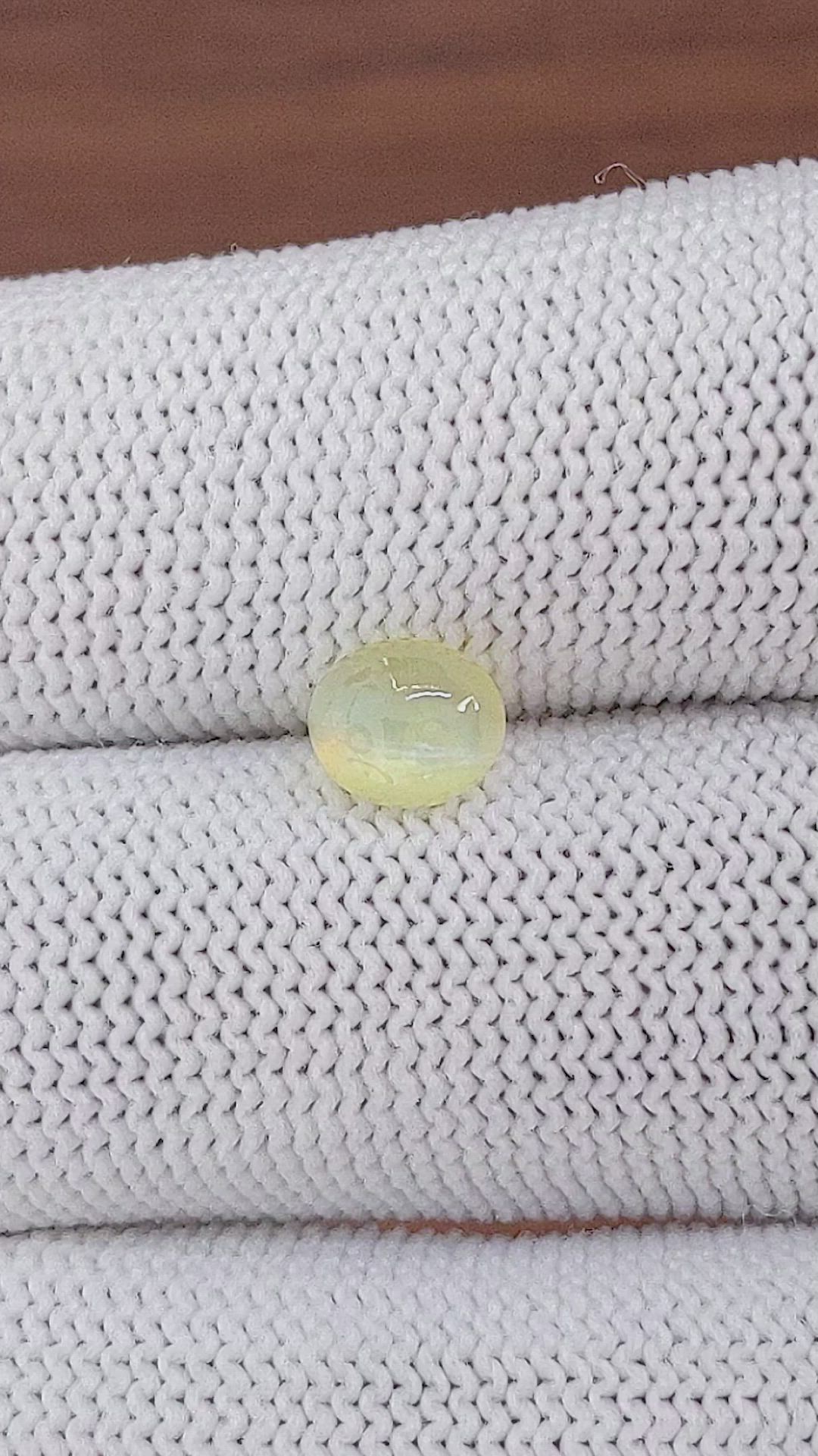 1.50 Ct. Greenish Yellow Cabochon Chrysoberyl from Tanzania Size Video