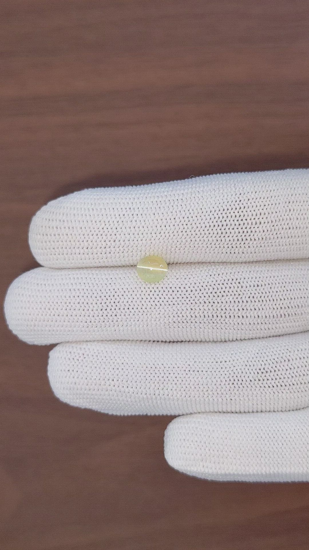 1.50 Ct. Greenish Yellow Cabochon Chrysoberyl from Tanzania Size Video