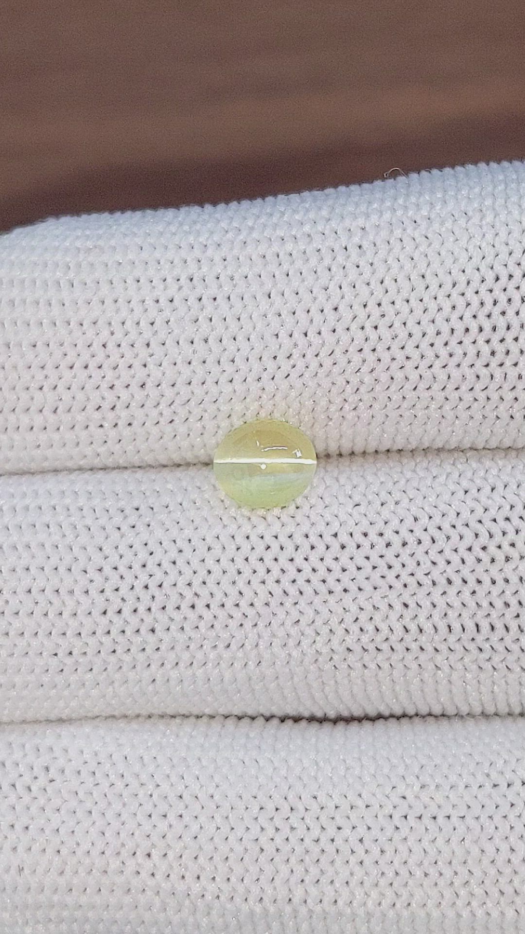 1.50 Ct. Greenish Yellow Cabochon Chrysoberyl from Tanzania Size Video