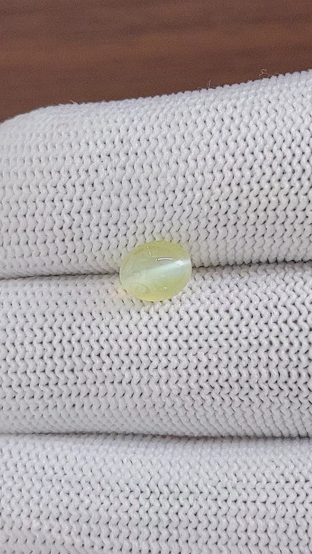 1.94 Ct. Greenish Yellow Cabochon Chrysoberyl from Tanzania Size Video