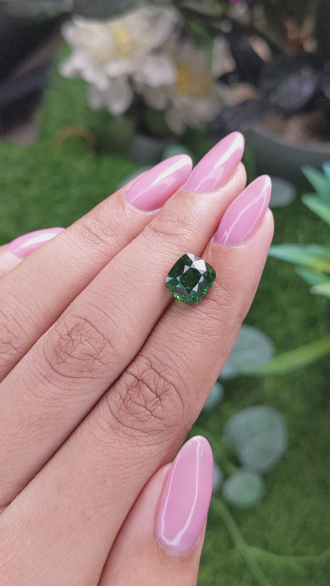 3.79 Ct. Tsavorite Garnet from Tanzania Size Video