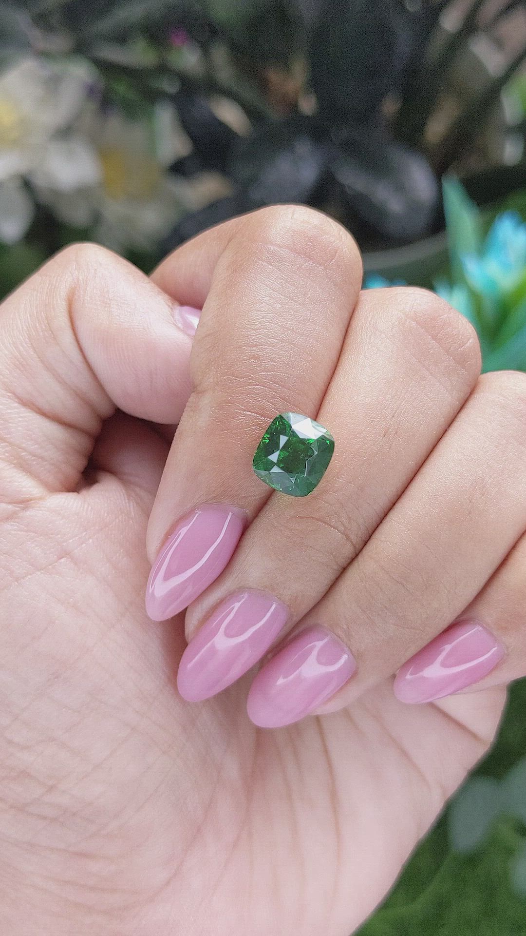 3.79 Ct. Tsavorite Garnet from Tanzania Size Video