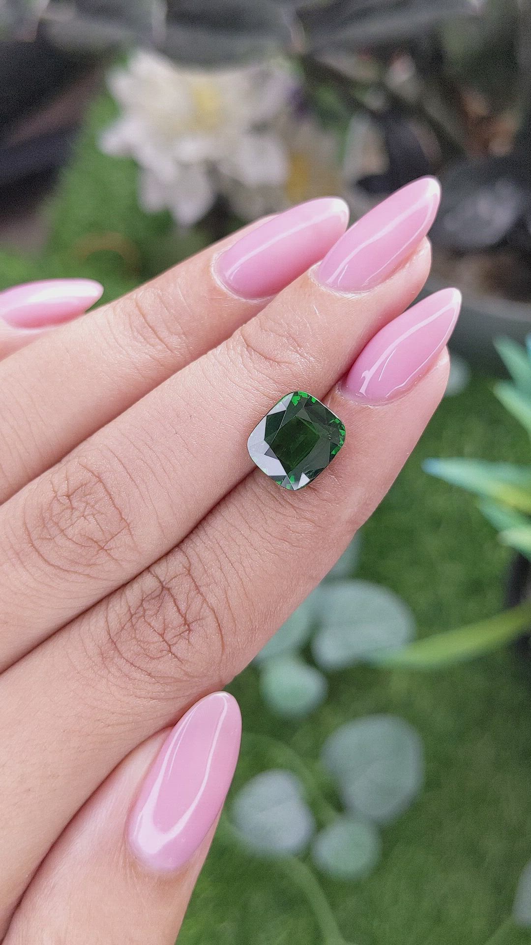 4.12 Ct. Tsavorite Garnet from Tanzania Size Video