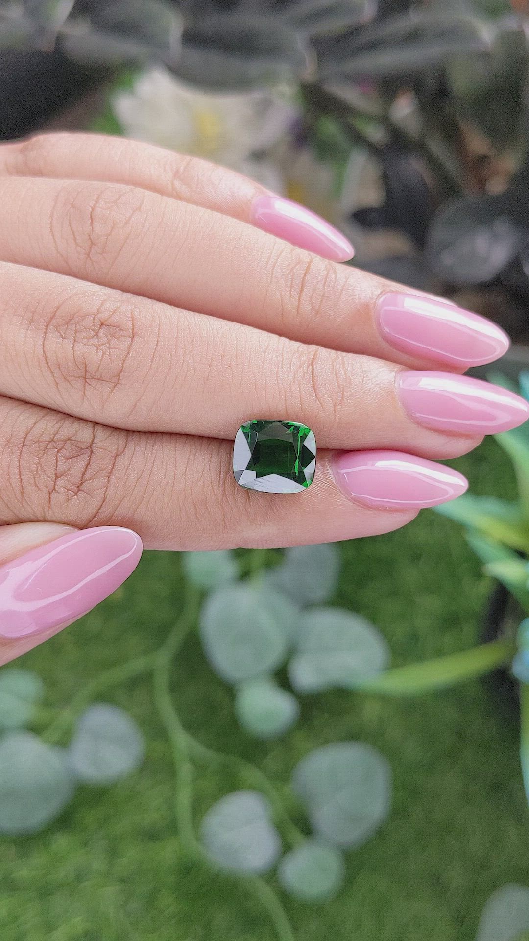 4.12 Ct. Tsavorite Garnet from Tanzania Size Video