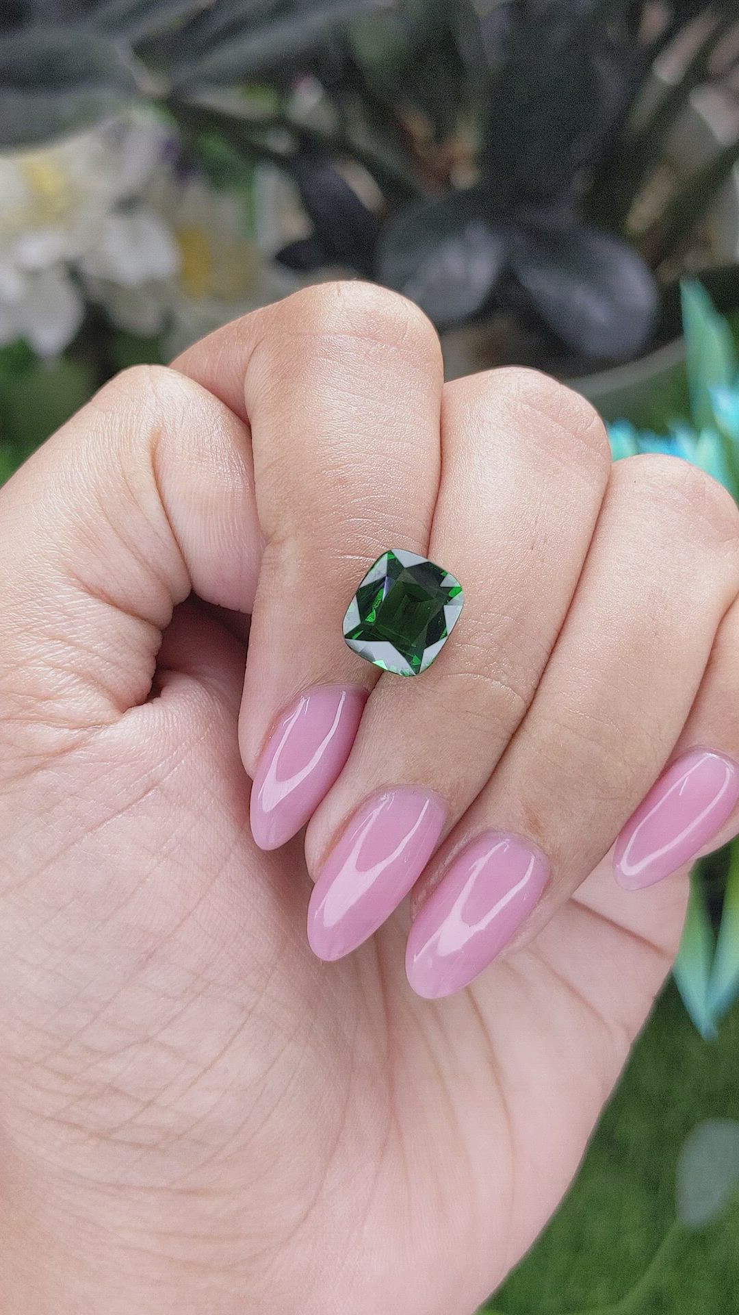 4.12 Ct. Tsavorite Garnet from Tanzania Size Video