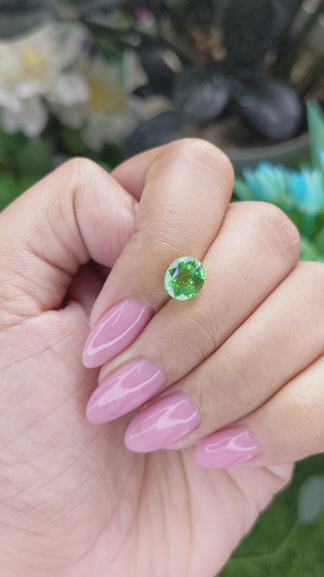 2.02 Ct. Tsavorite Garnet from Tanzania Size Video