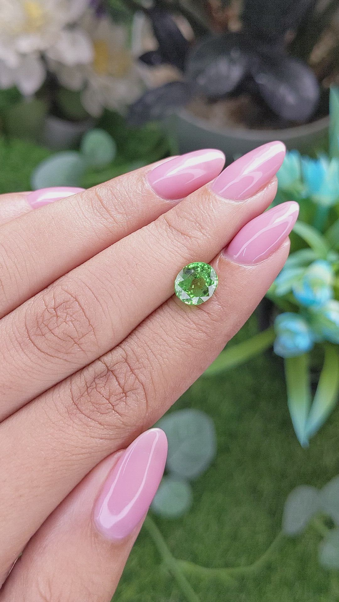 2.02 Ct. Tsavorite Garnet from Tanzania Size Video
